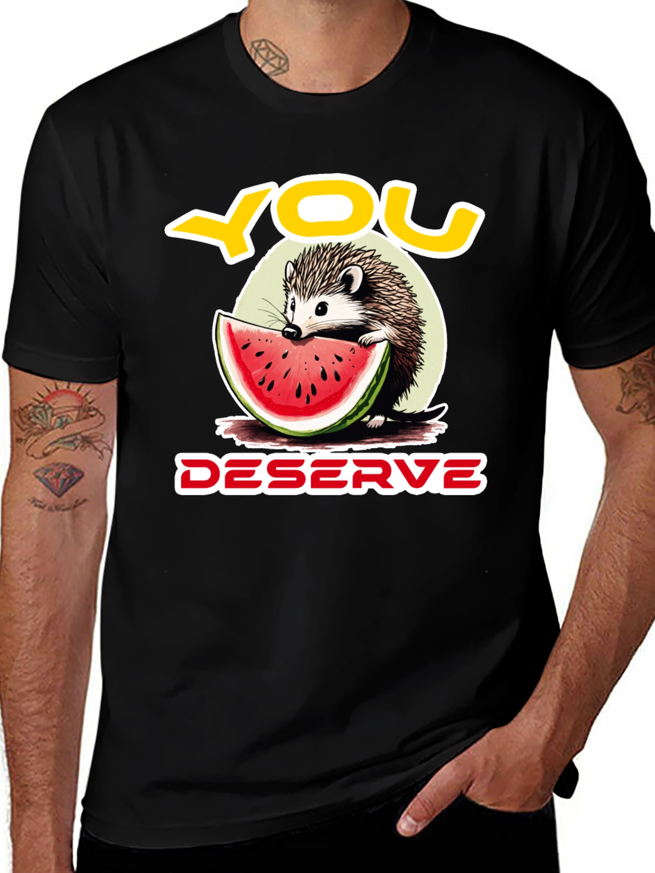 Variant 17 of You Deserve Watermelon Hedgehog T-Shirt