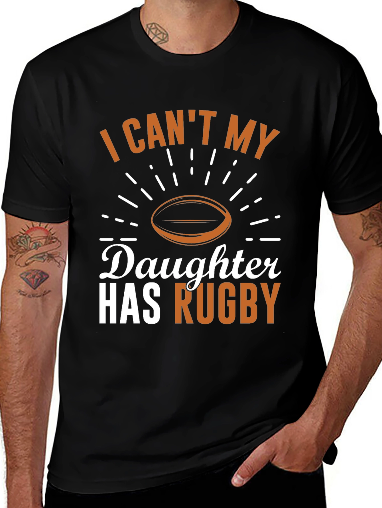 Variant 9 of Dad's Daughter Rugby Game Day T-Shirt