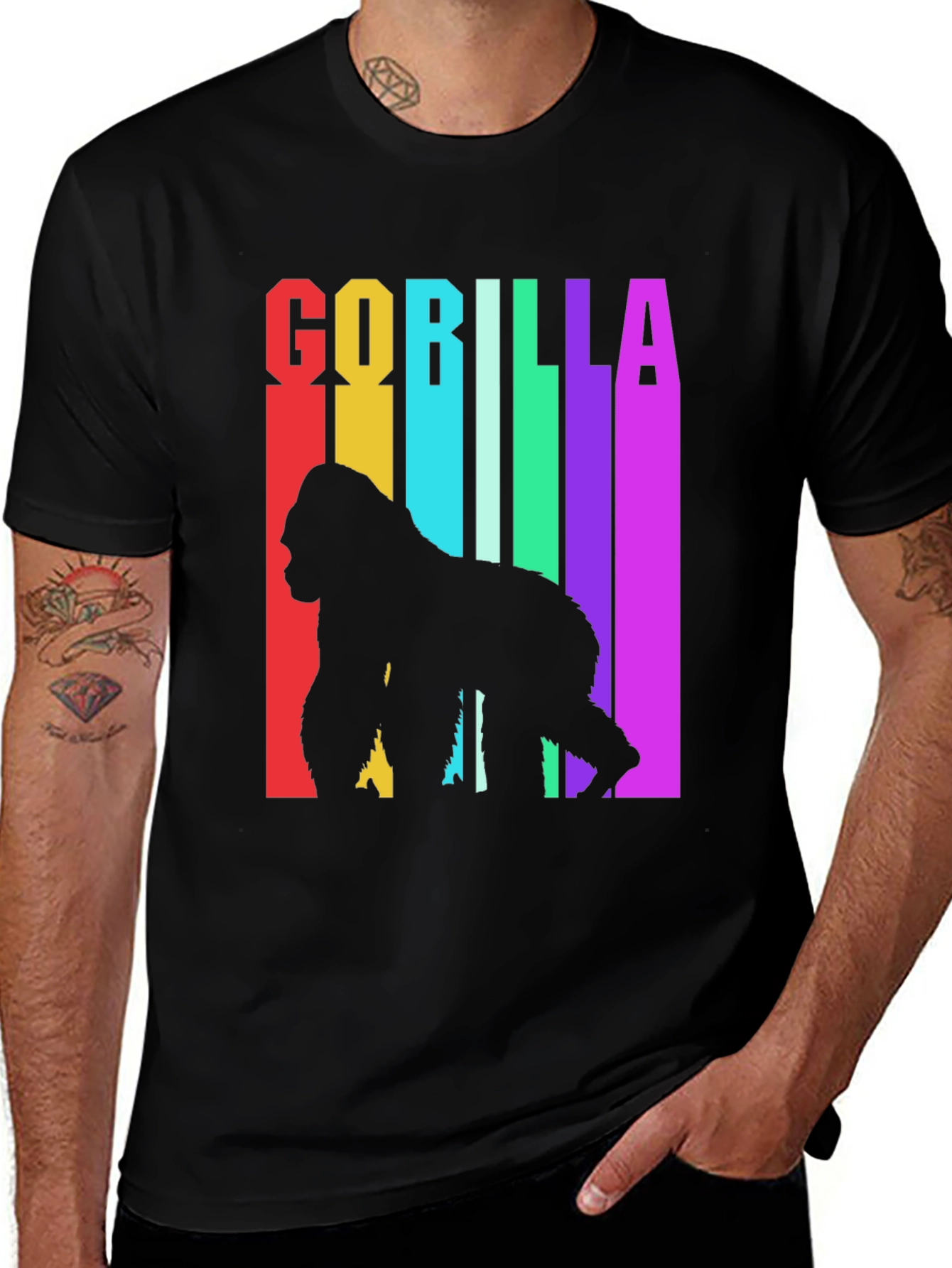 Variant 16 of Gorilla Silhouette Graphic T-Shirt