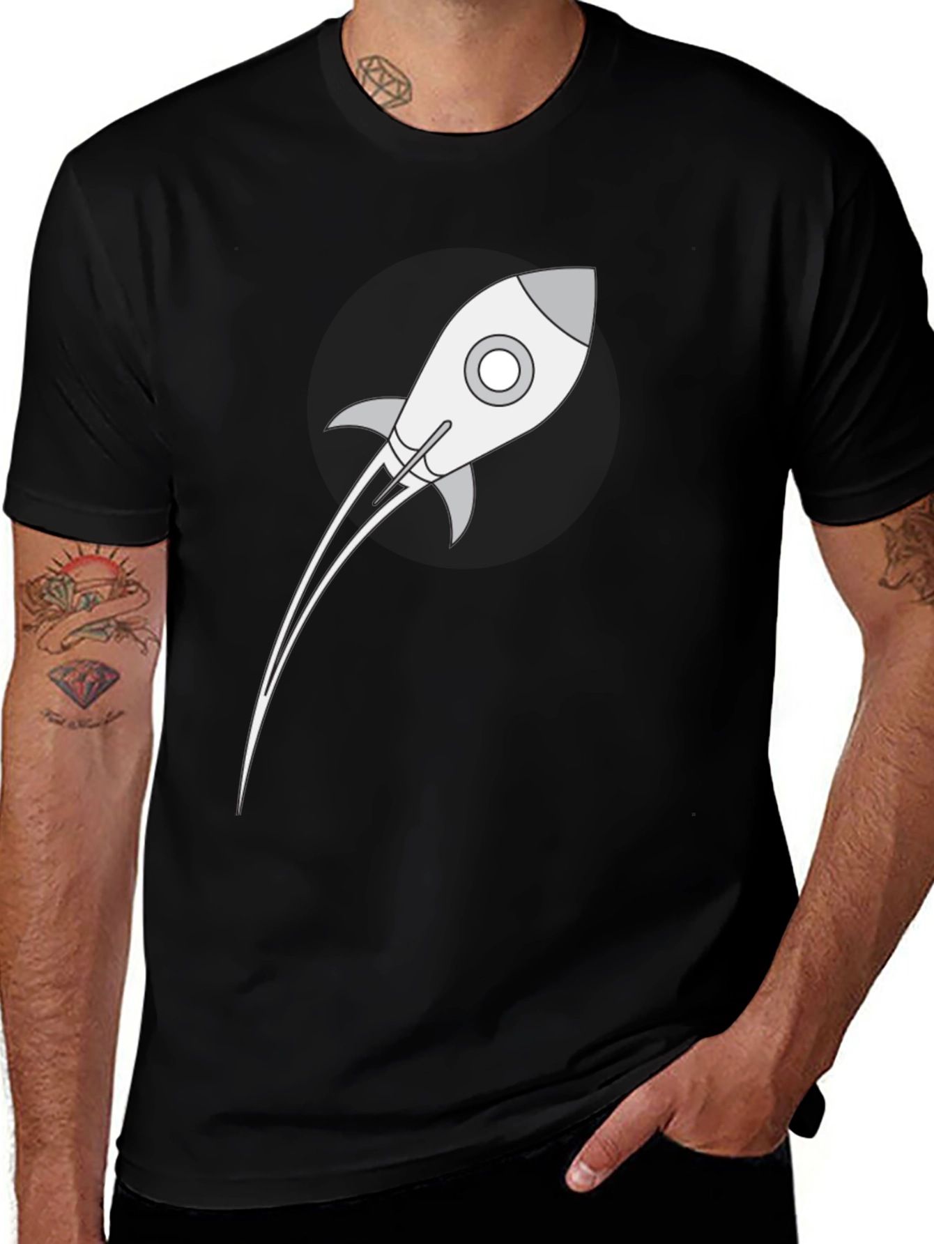 Rocket Graphic T-Shirt - Blast Off in Style