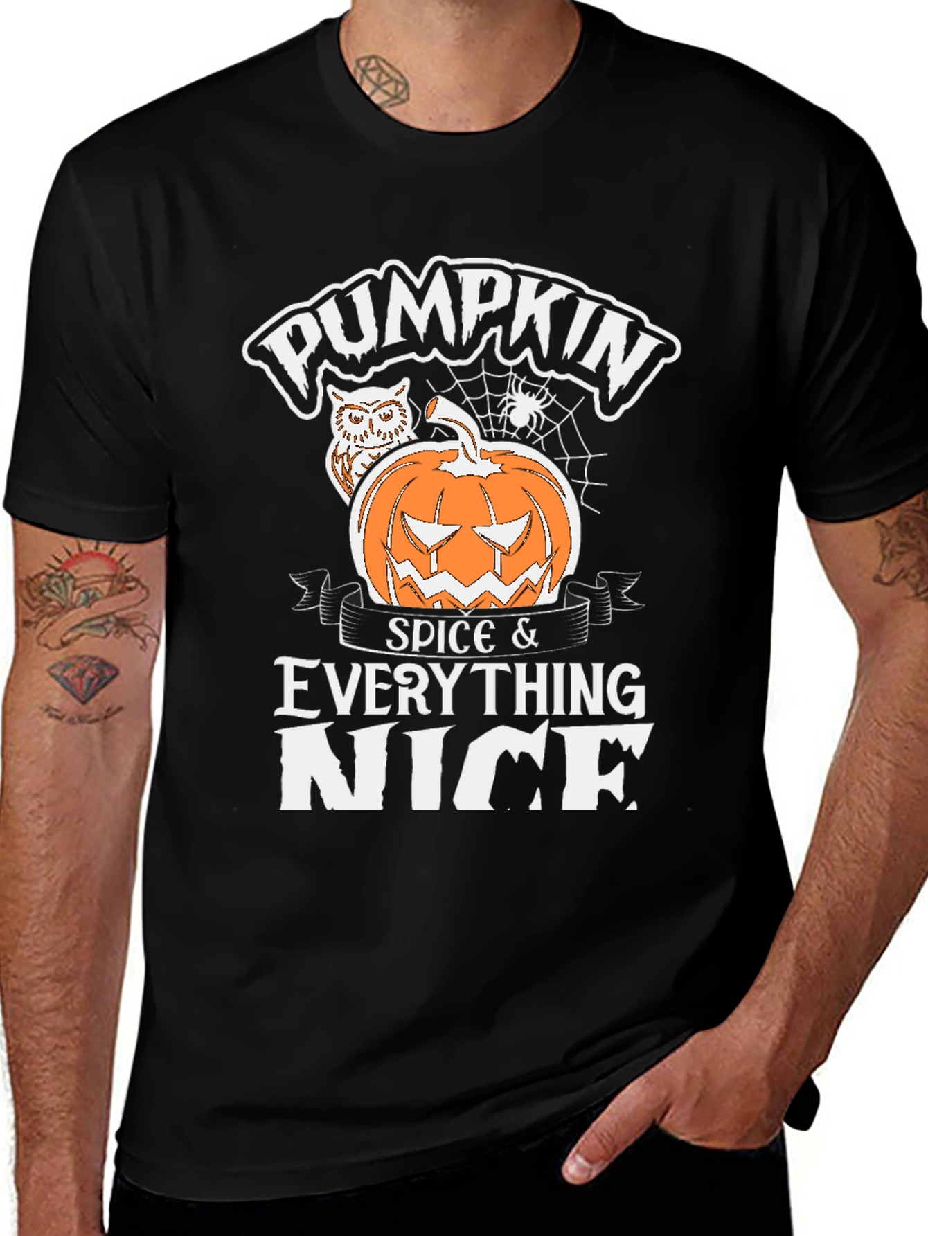 Variant 20 of Pumpkin Spice Everything Nice Black T-Shirt