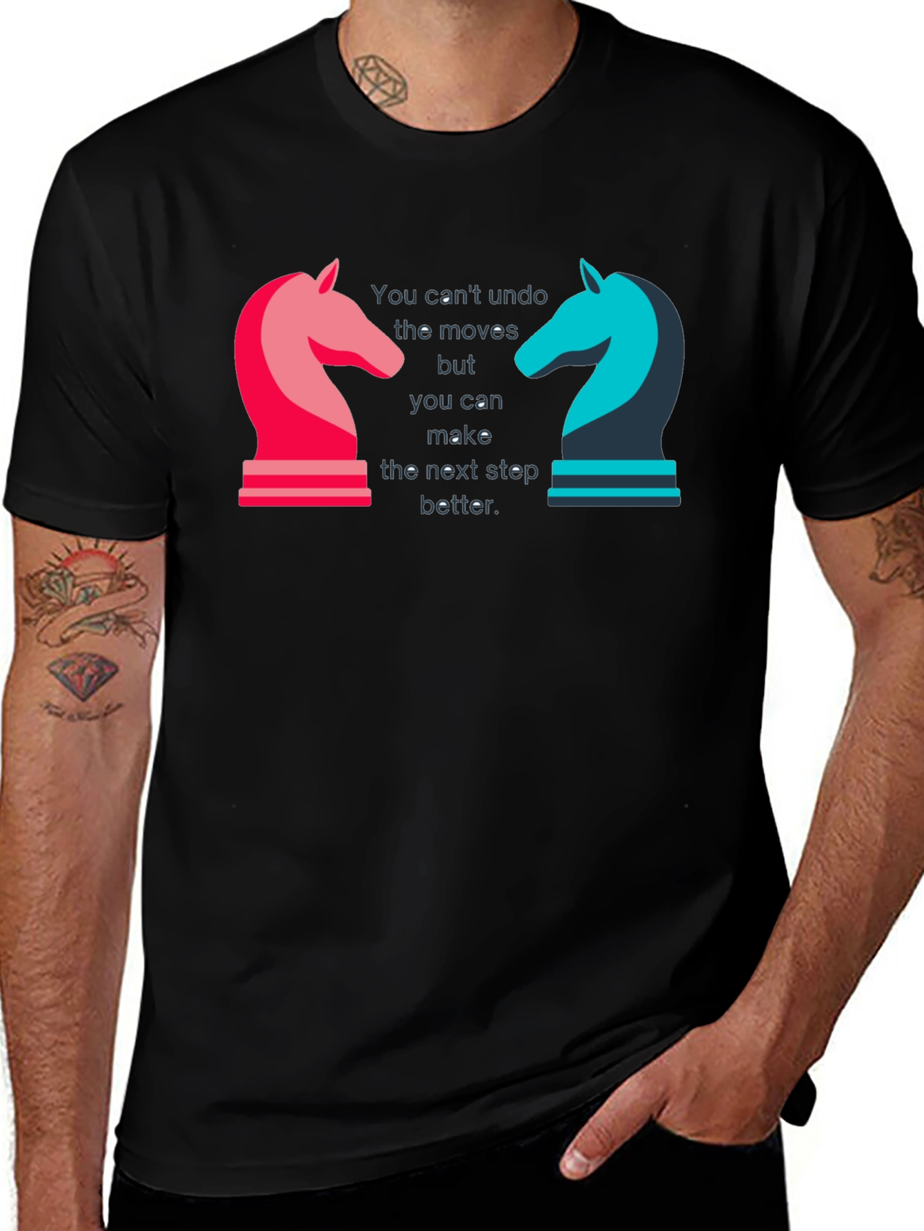 Chess Knight Motivational Graphic T-Shirt