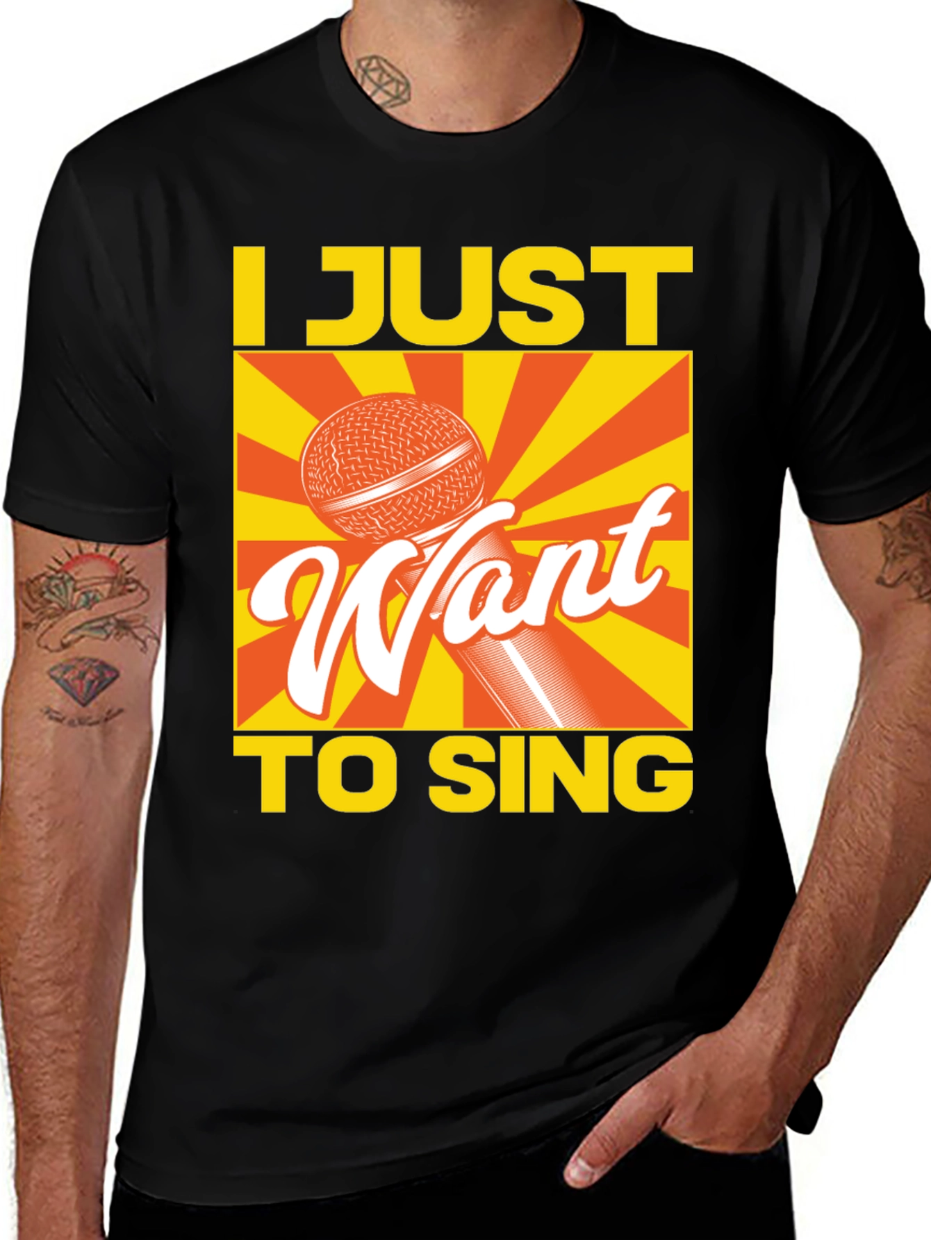 Variant 21 of I Just Want To Sing T-Shirt - Music Lover Tee