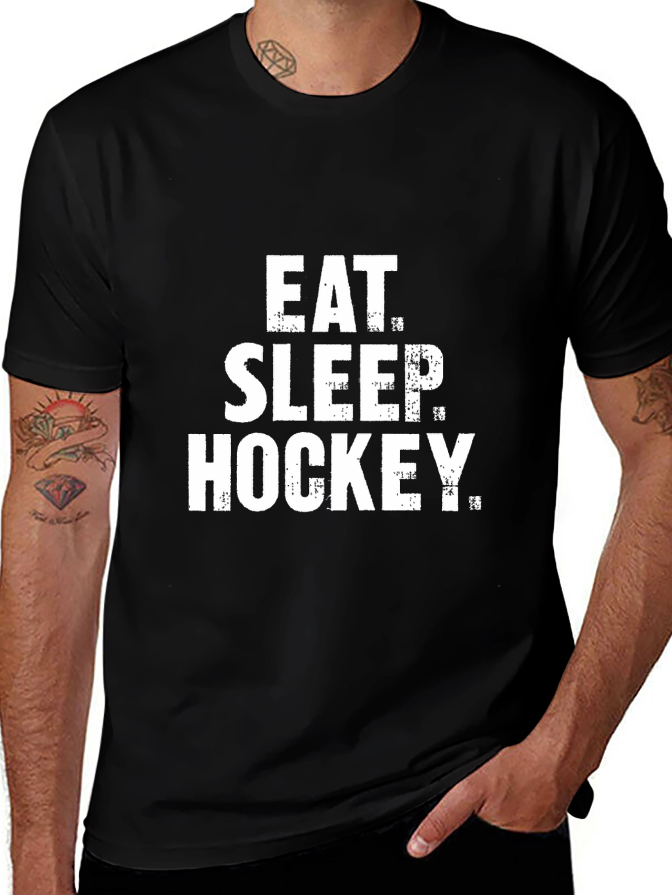 Variant 21 of Eat Sleep Hockey T-Shirt | Graphic Tee for Hockey Lovers