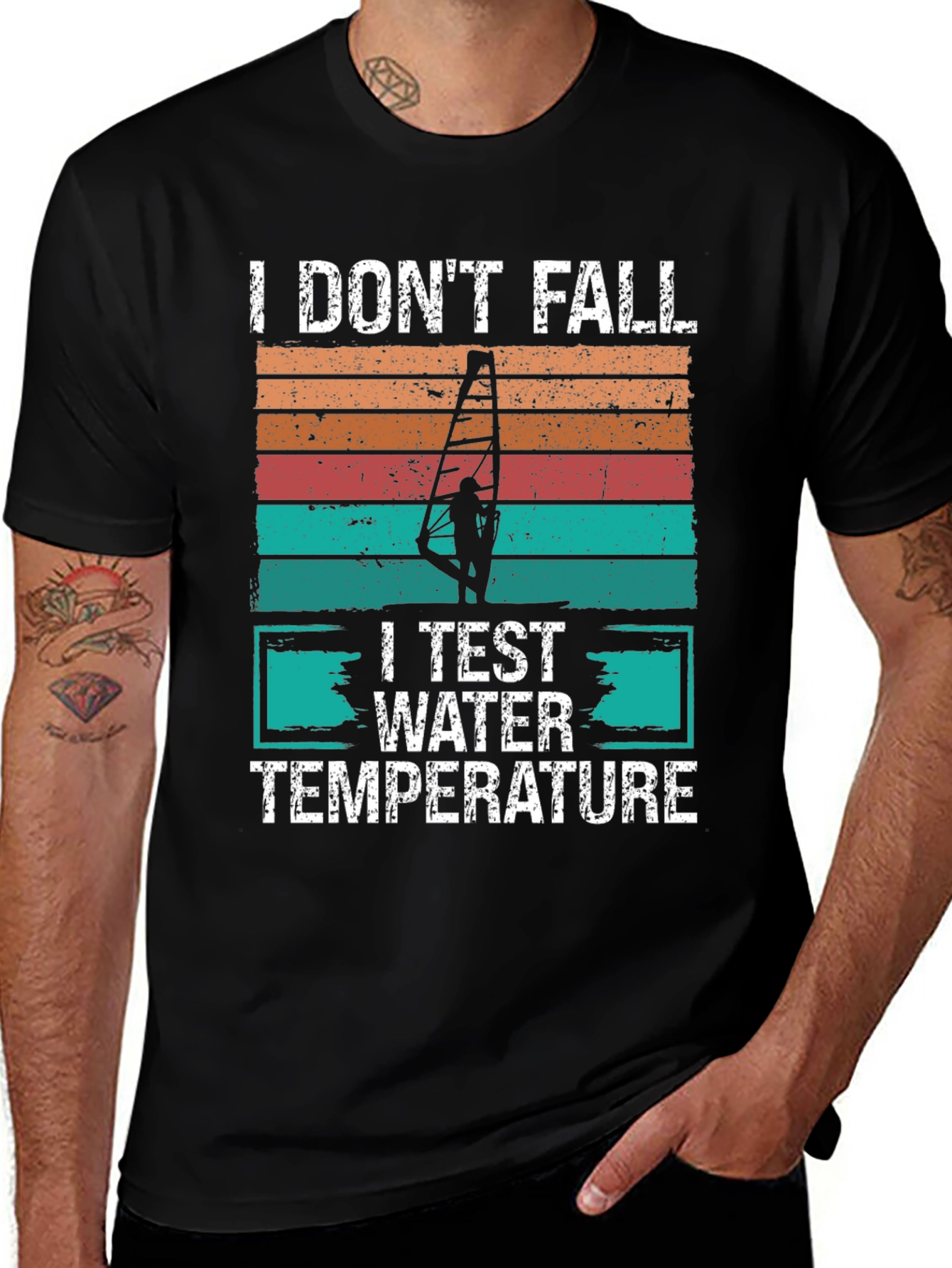 Variant 10 of I Don't Fall Windsurfing Graphic Tee
