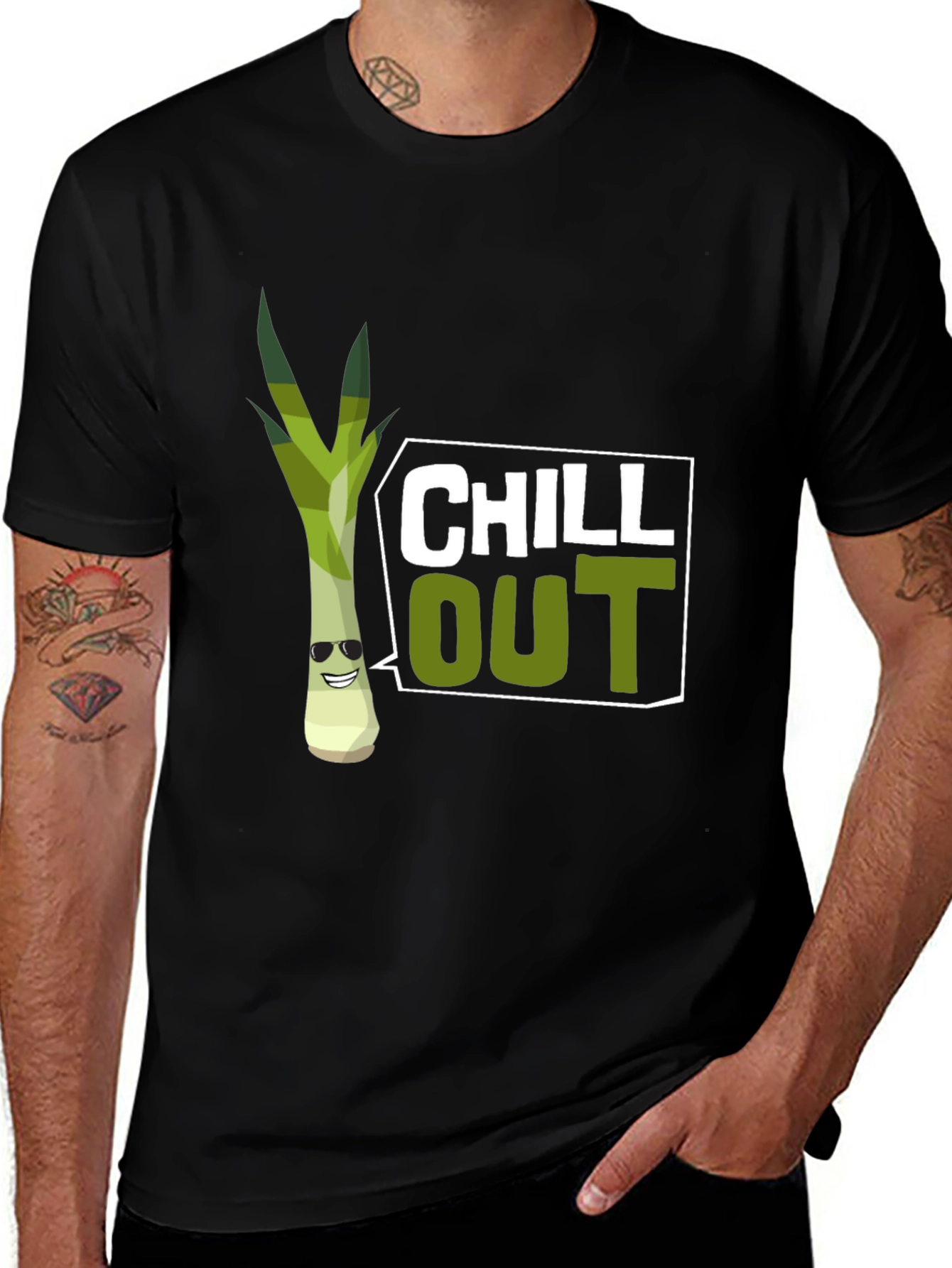 Chill Out Leek Graphic T-Shirt
