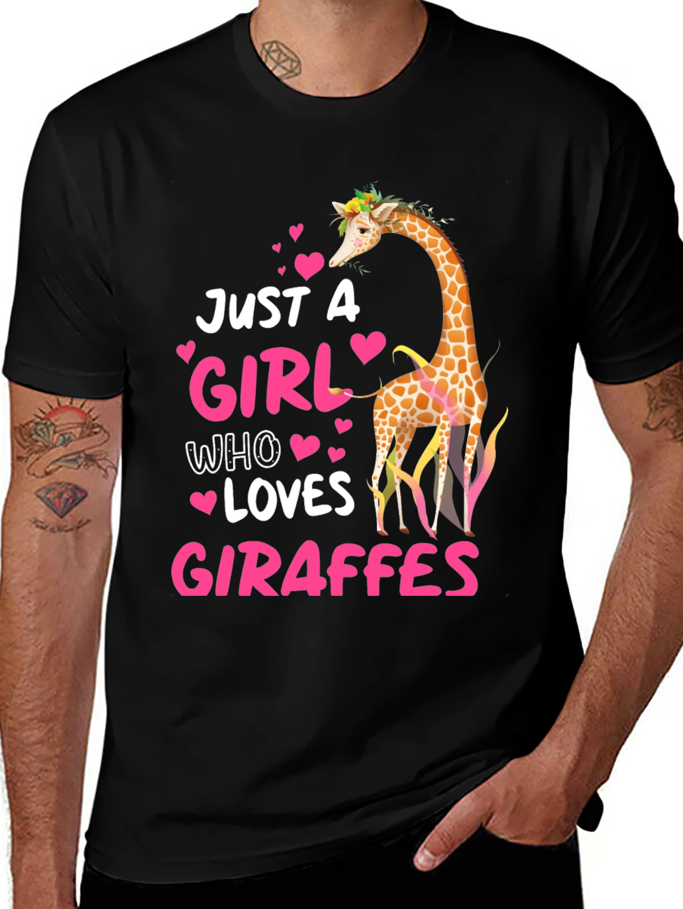Variant 24 of Giraffe Lover T-Shirt - Just a Girl Who Loves Giraffes
