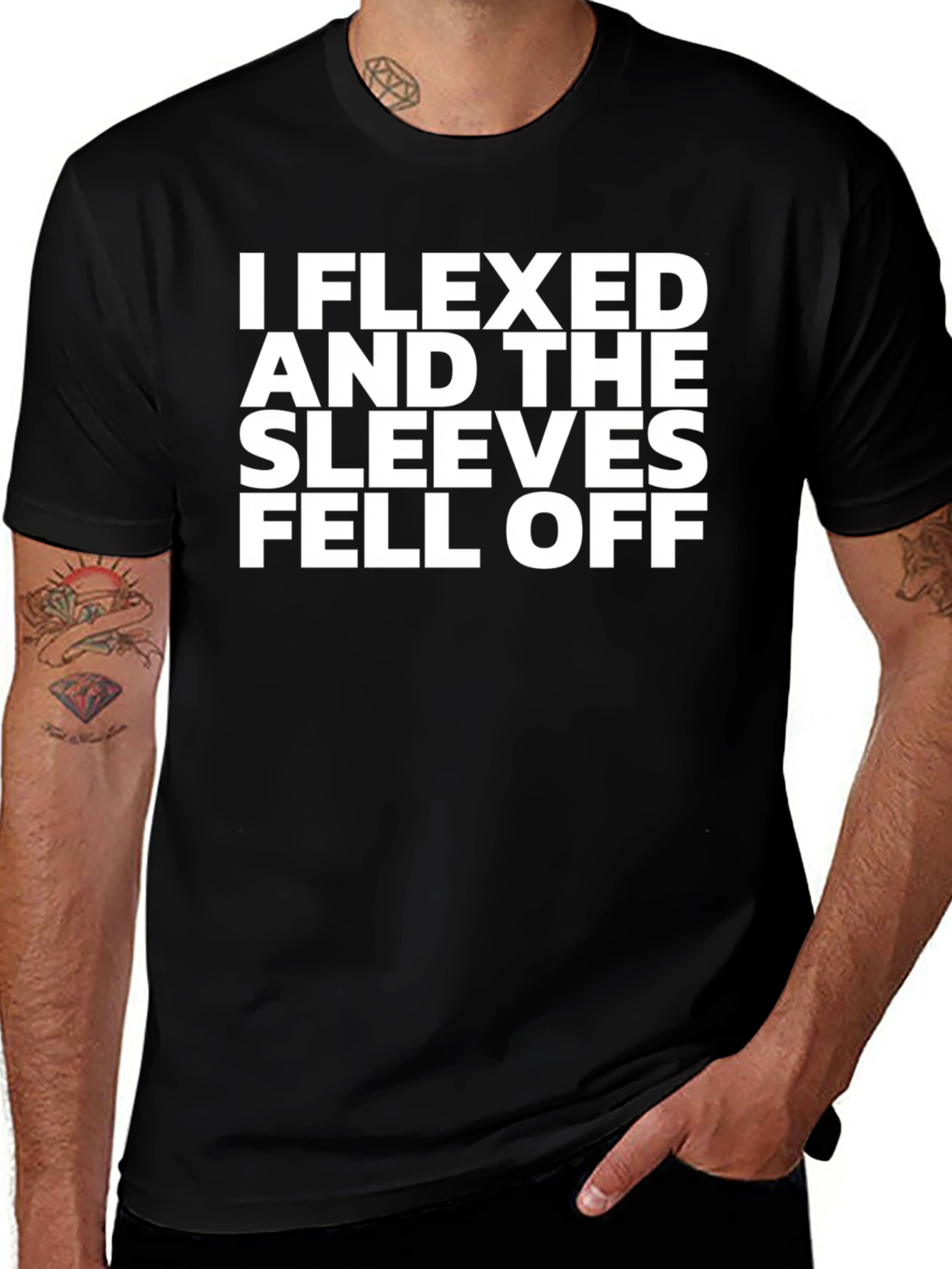 Variant 22 of I Flexed and The Sleeves Fell Off Graphic Tee