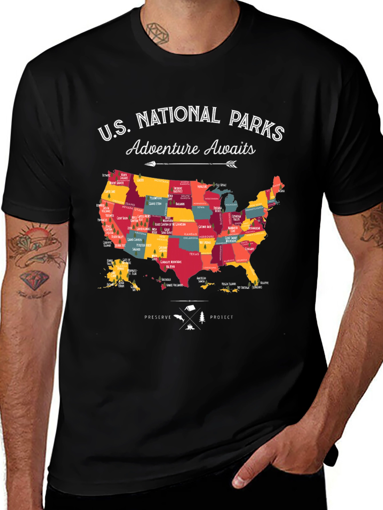 US National Parks Adventure Awaits T-Shirt