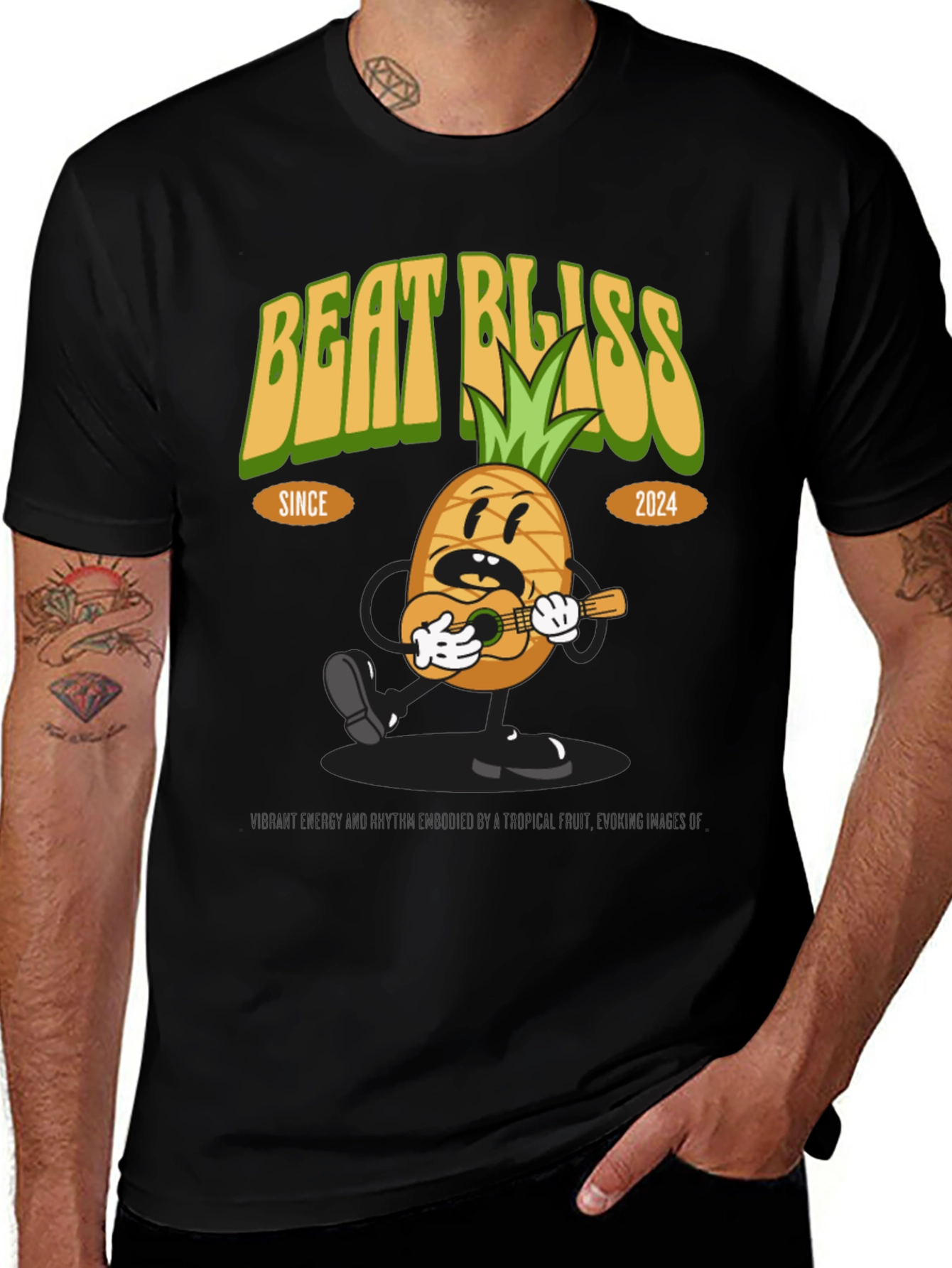 Variant 27 of Beat Bliss Pineapple Graphic T-Shirt