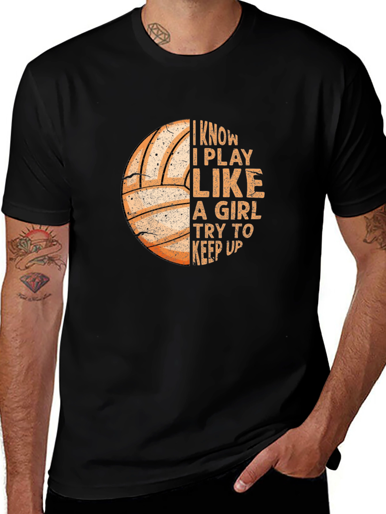Variant 23 of Volleyball Girl T-Shirt -  I Know I Play Like a Girl
