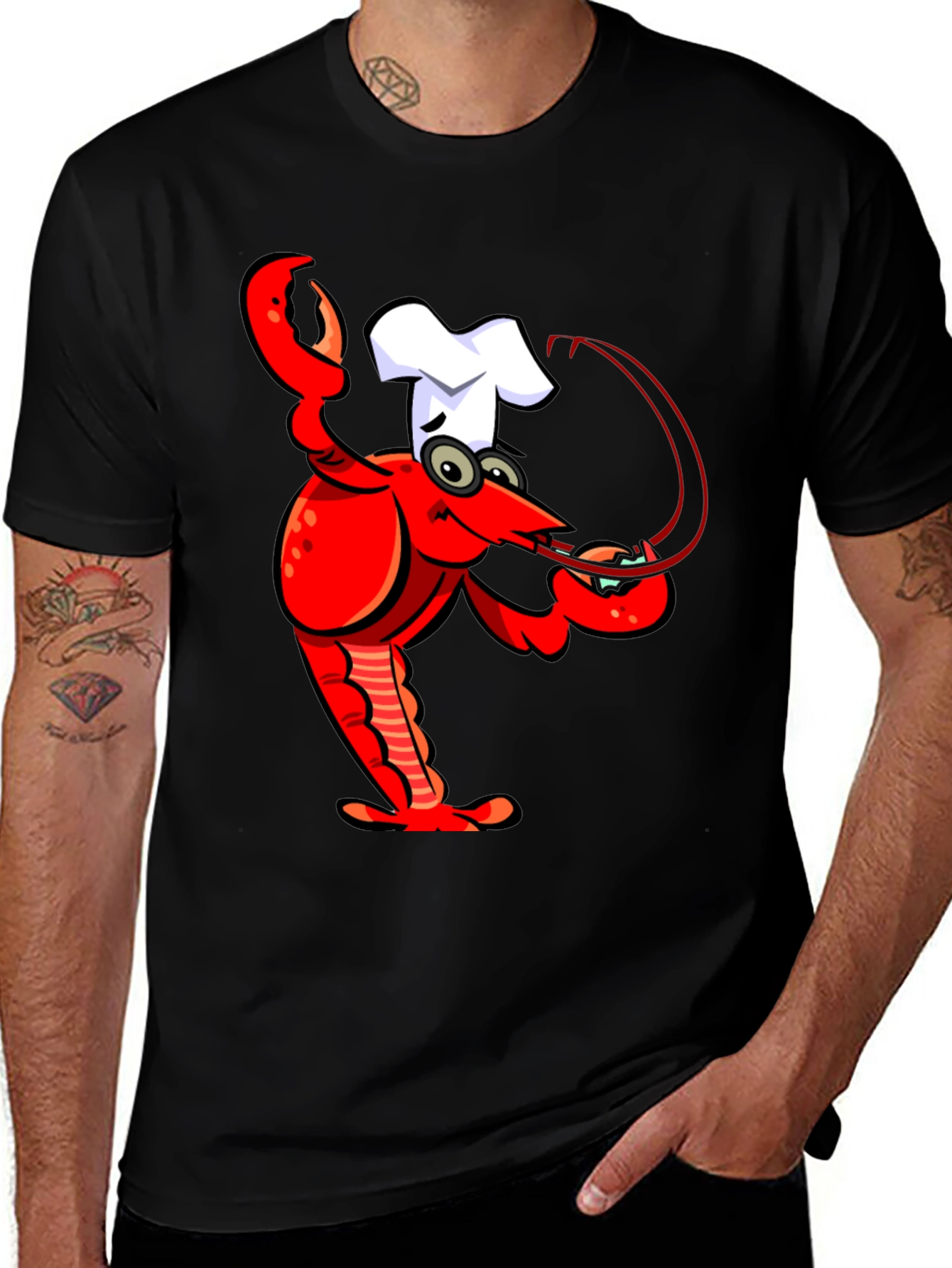 Variant 4 of Chef Lobster Graphic T-Shirt
