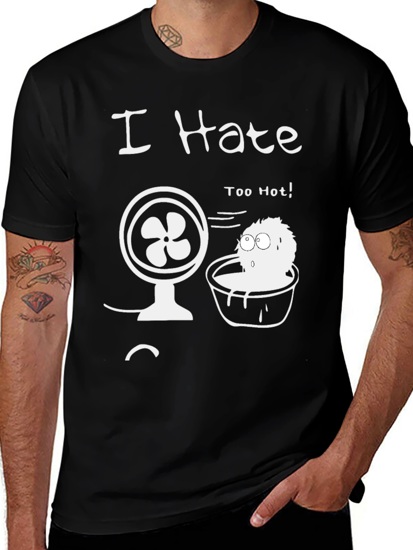 Variant 28 of I Hate Too Hot Graphic Tee