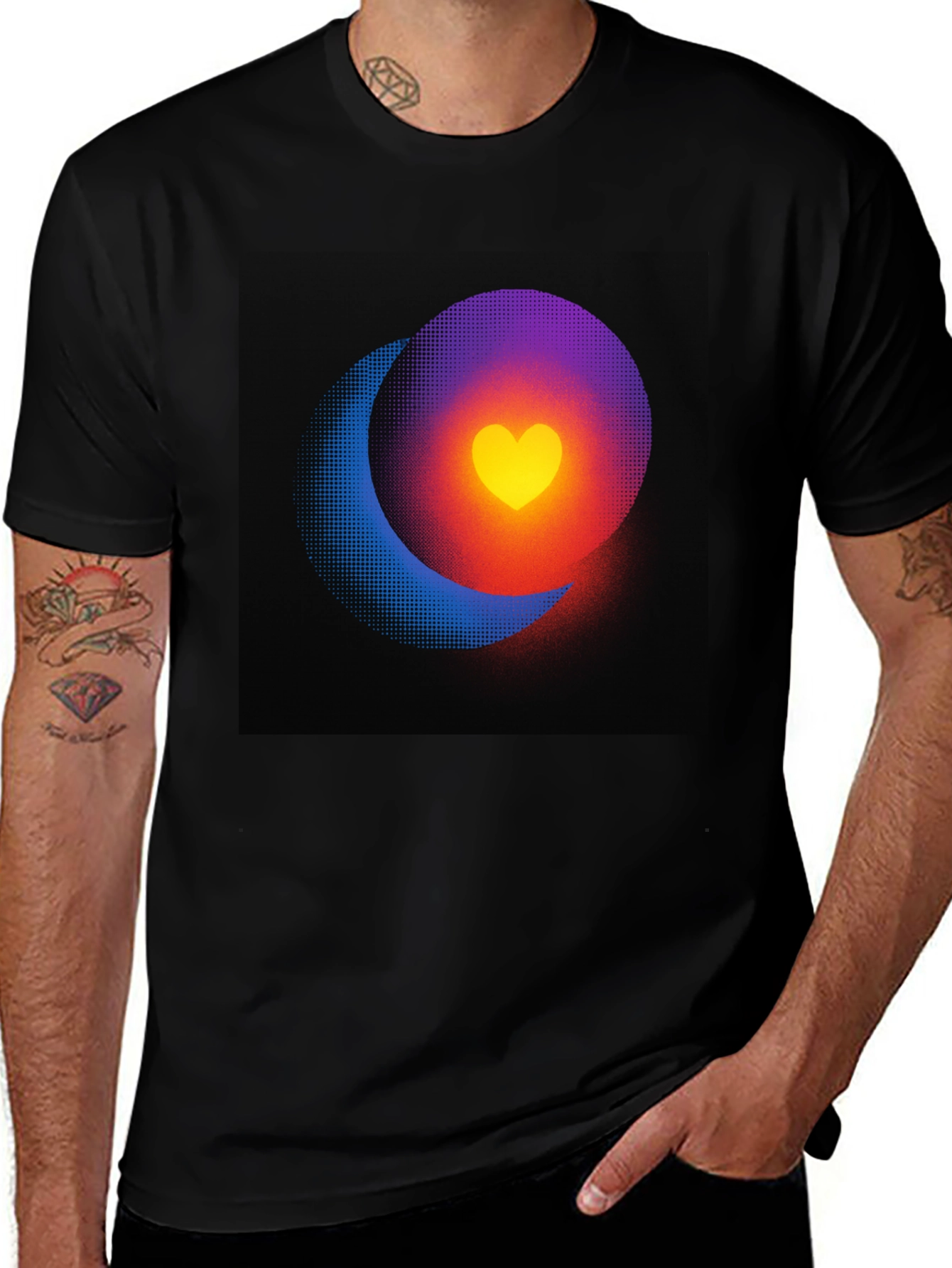 Variant 29 of Heart Eclipse Black T-Shirt