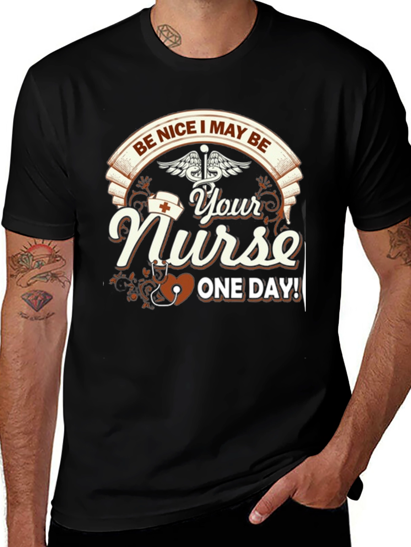 Variant 22 of Nurse T-Shirt - Be Nice One Day