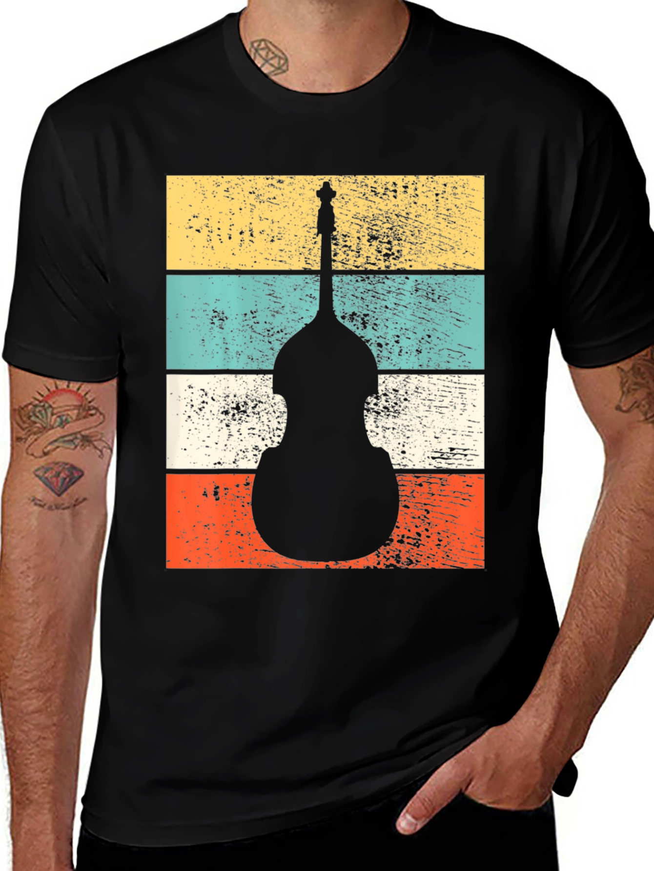 Variant 24 of Vintage Bassist T-Shirt: Cool Retro Music Lover Tee