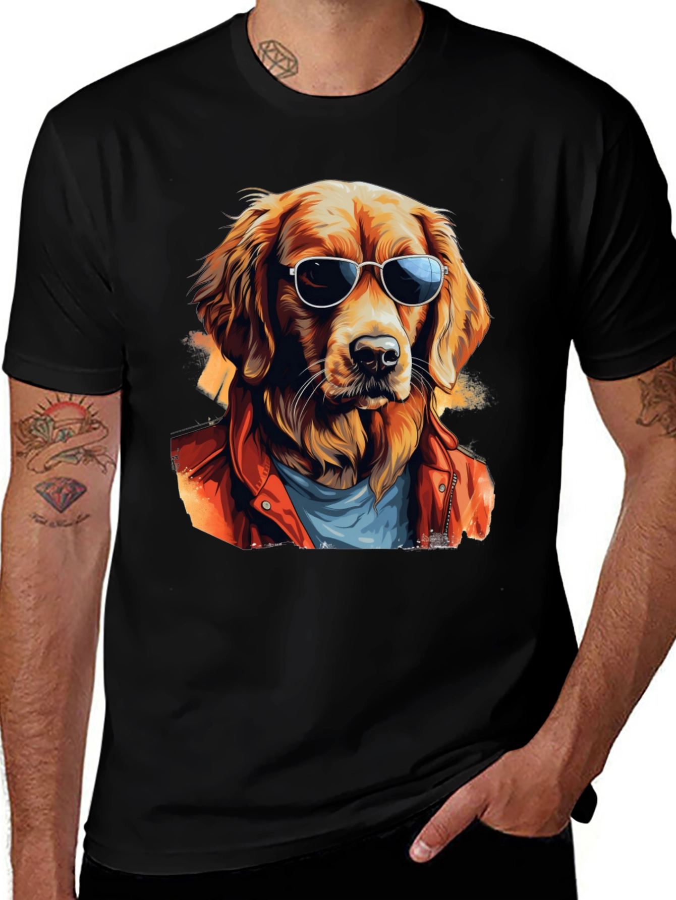 Variant 3 of Cool Dog Graphic Tee - Stylish Canine Design