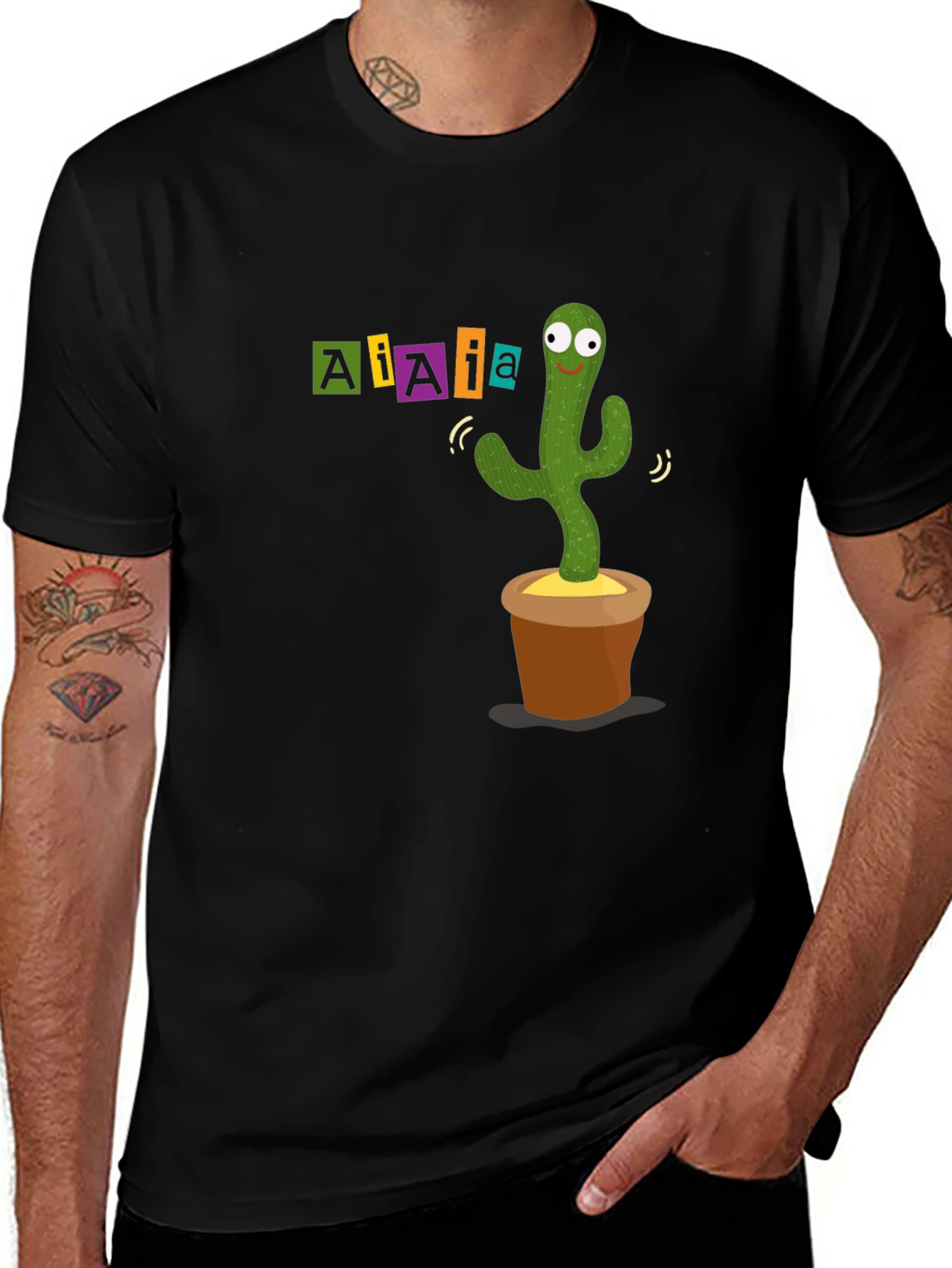 Variant 17 of Dancing Cactus T-Shirt - Funny AIaia Graphic Tee