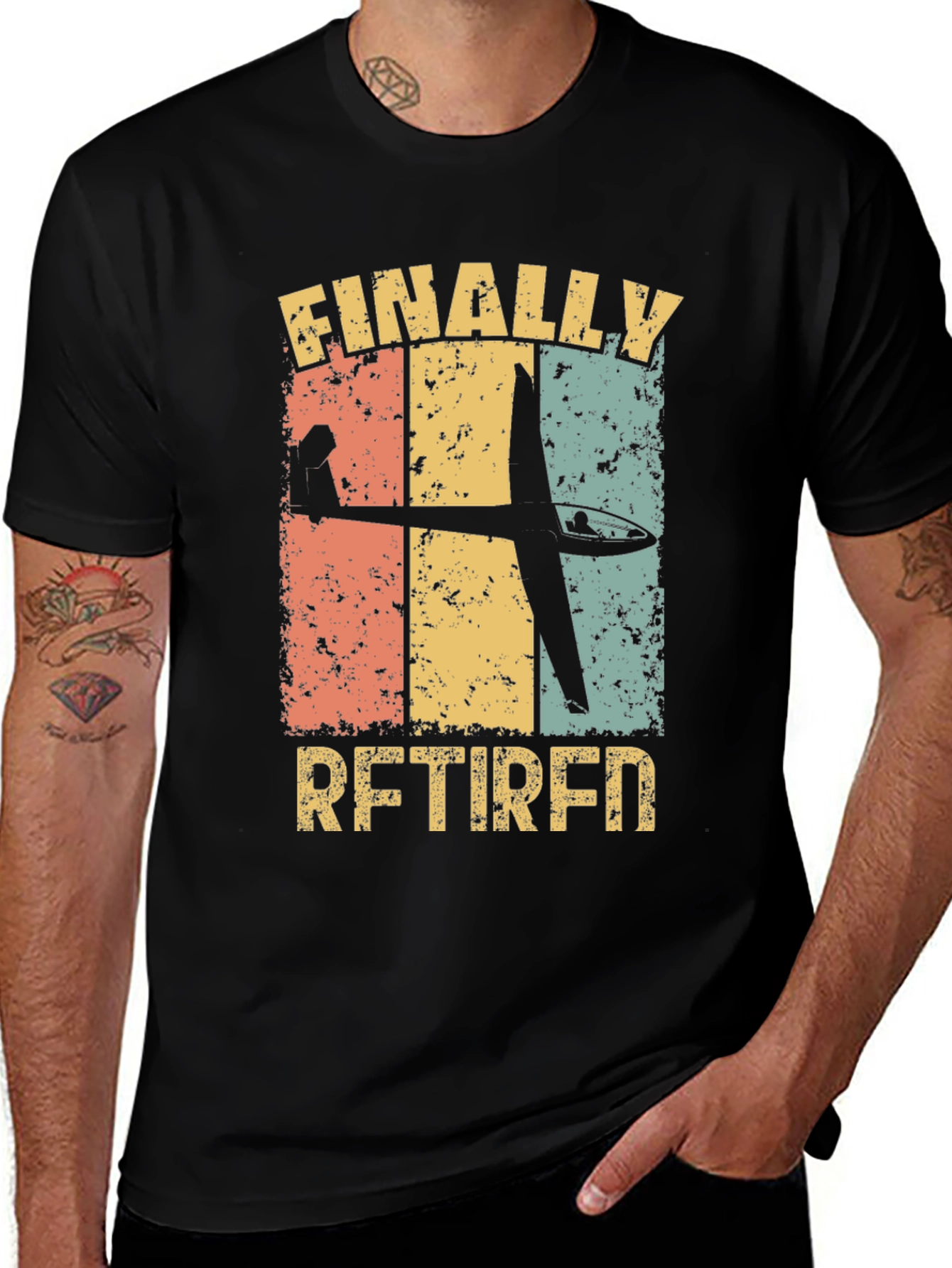 Variant 16 of Finally Retired Glider Pilot T-Shirt
