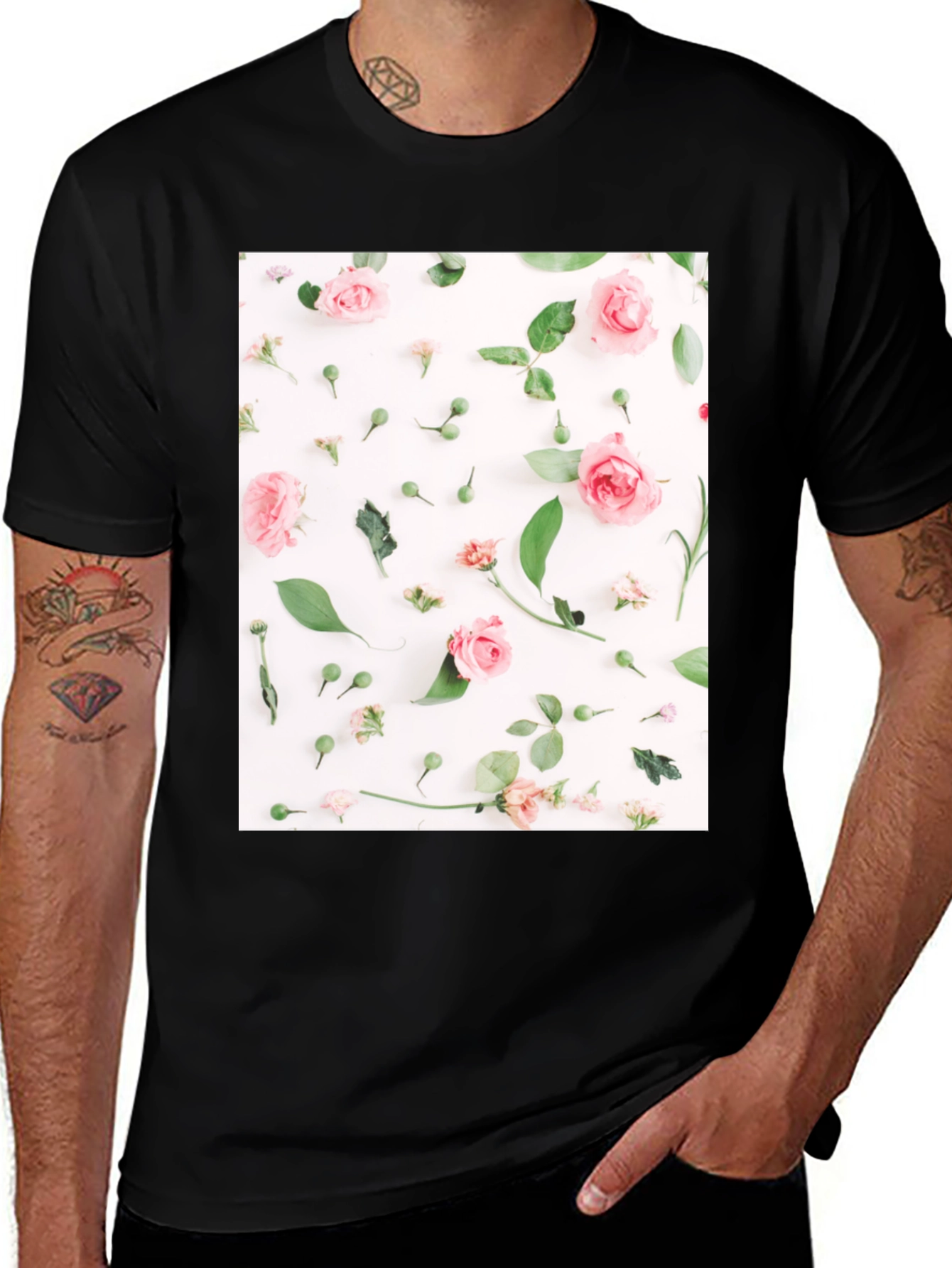 Variant 2 of Floral Print Tee - Soft & Stylish Casual Wear