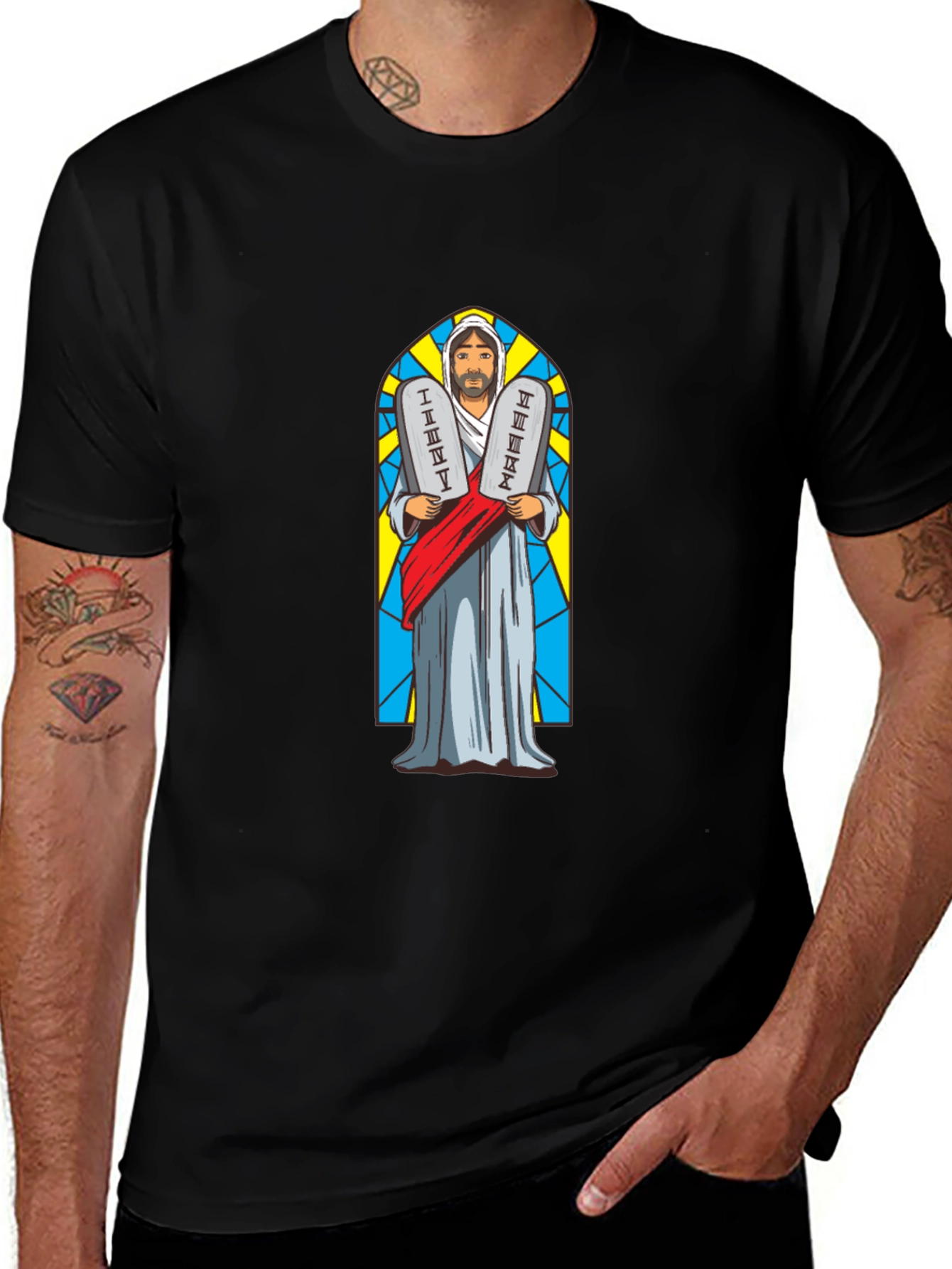 Variant 26 of Moses Cartoon Graphic T-Shirt