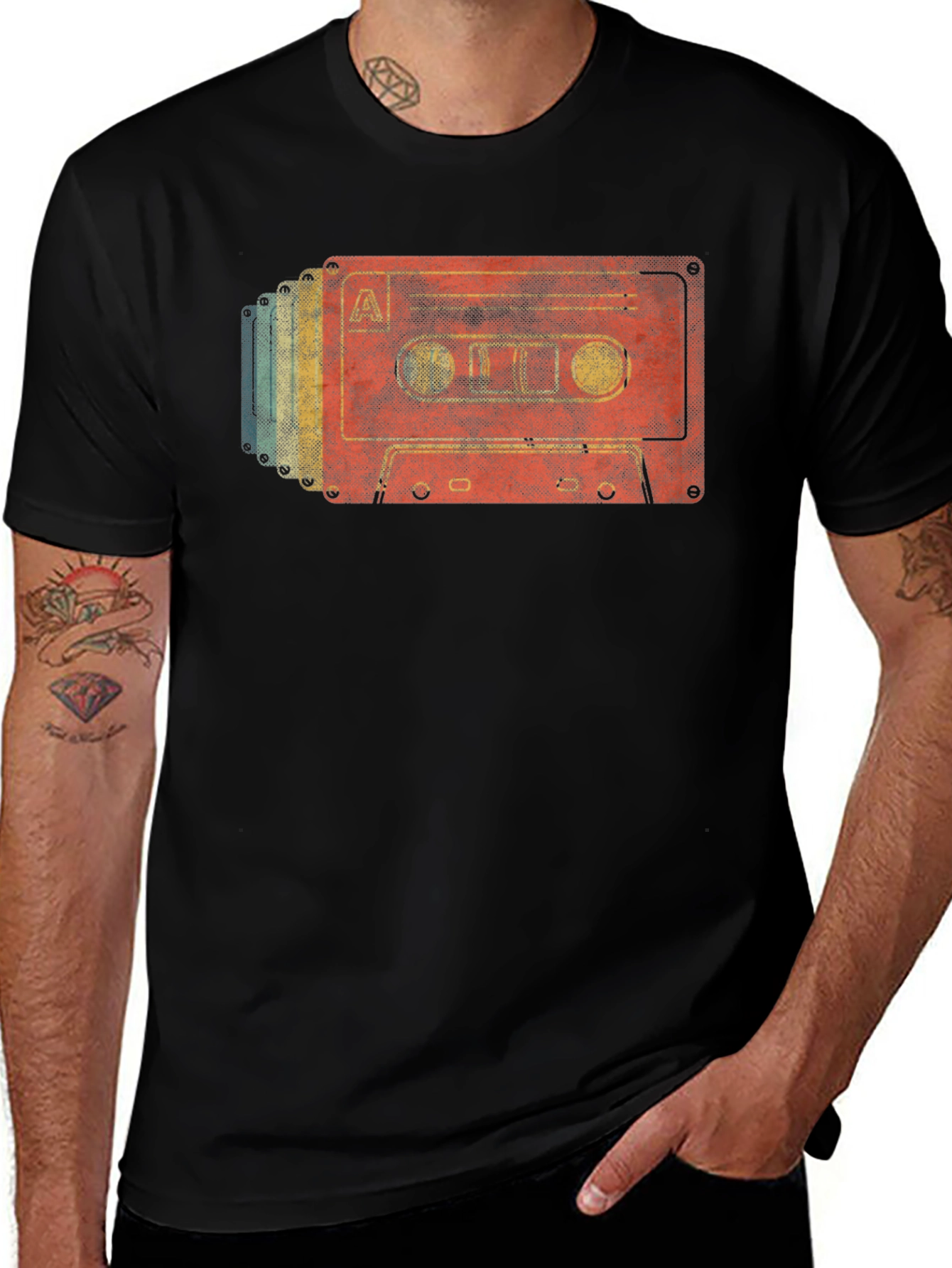 Variant 24 of Vintage Cassette Tape Graphic Tee - Retro Music Lover Shirt