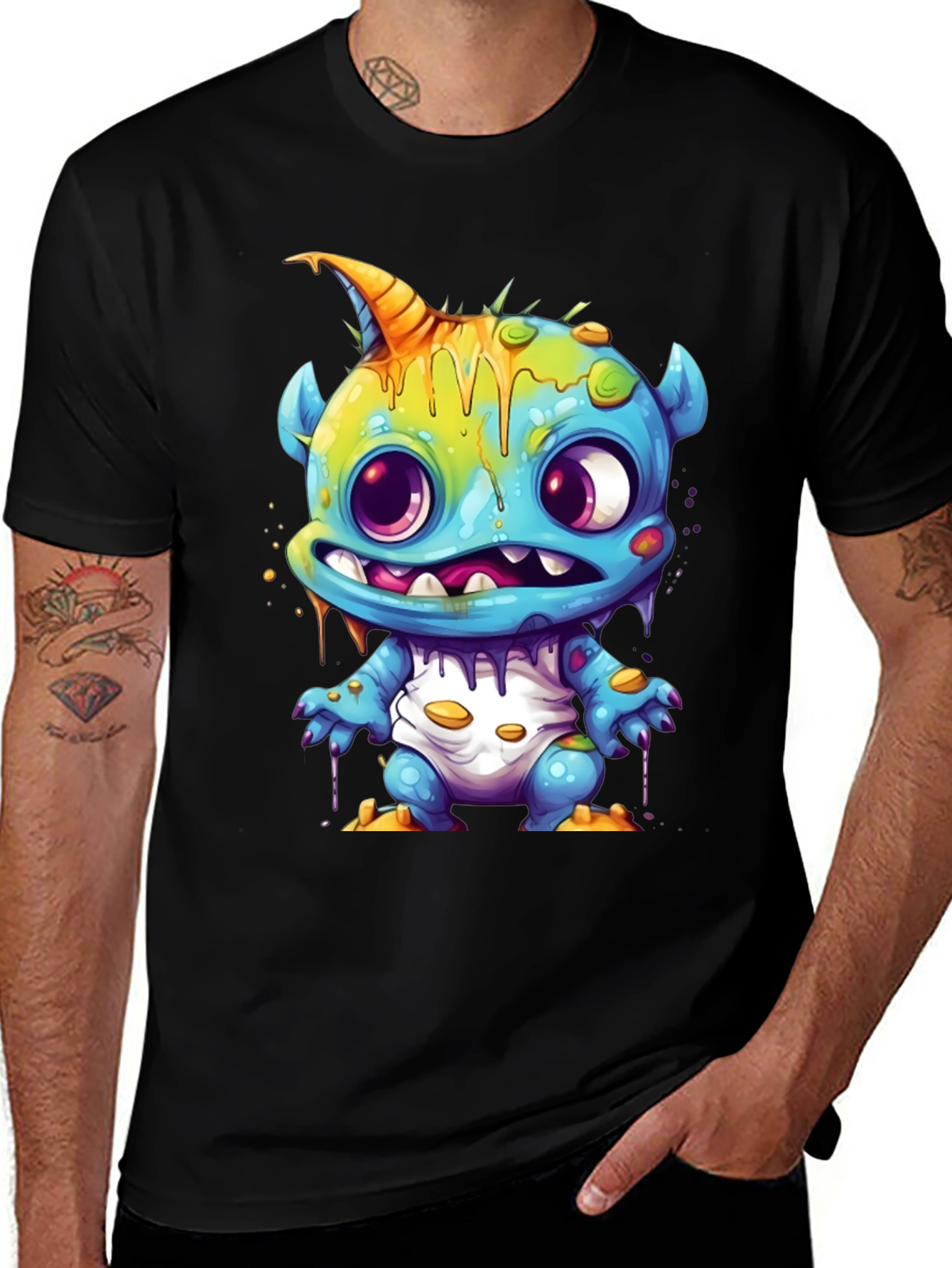Variant 7 of Monster Graphic Tee - Funky Cartoon Creature