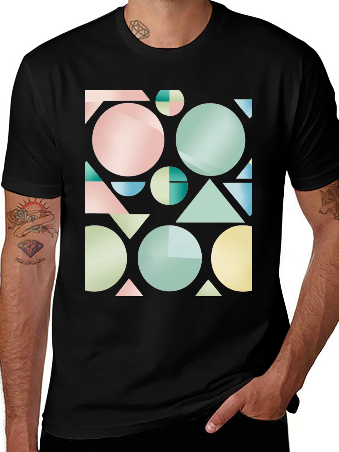 Variant 30 of Geometric Shapes Graphic Tee - Modern Design T-Shirt