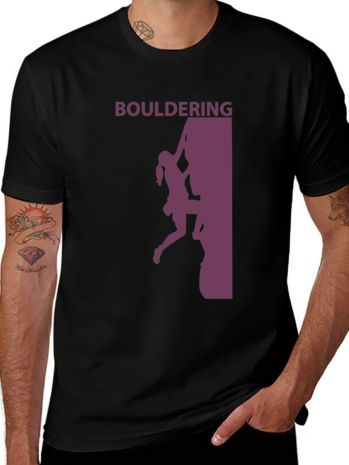 Variant 21 of Bouldering T-Shirt - Rock Climbing Design