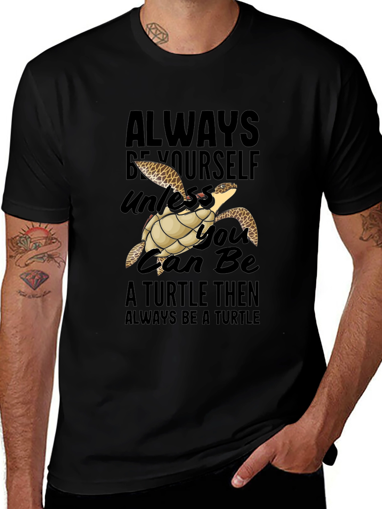 Variant 15 of Always Be Yourself Turtle Graphic T-Shirt