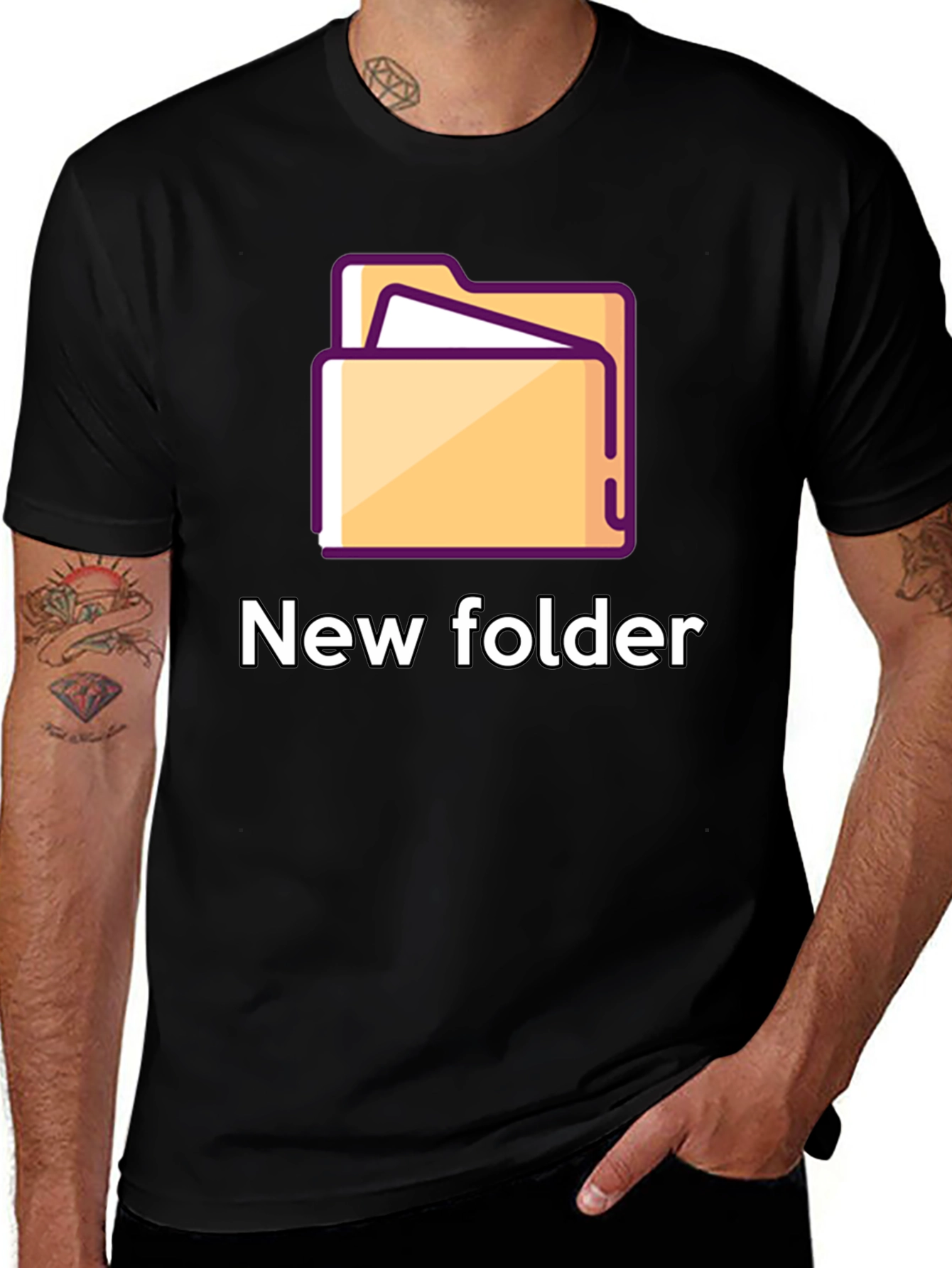 New Folder Graphic T-Shirt - Geeky Style