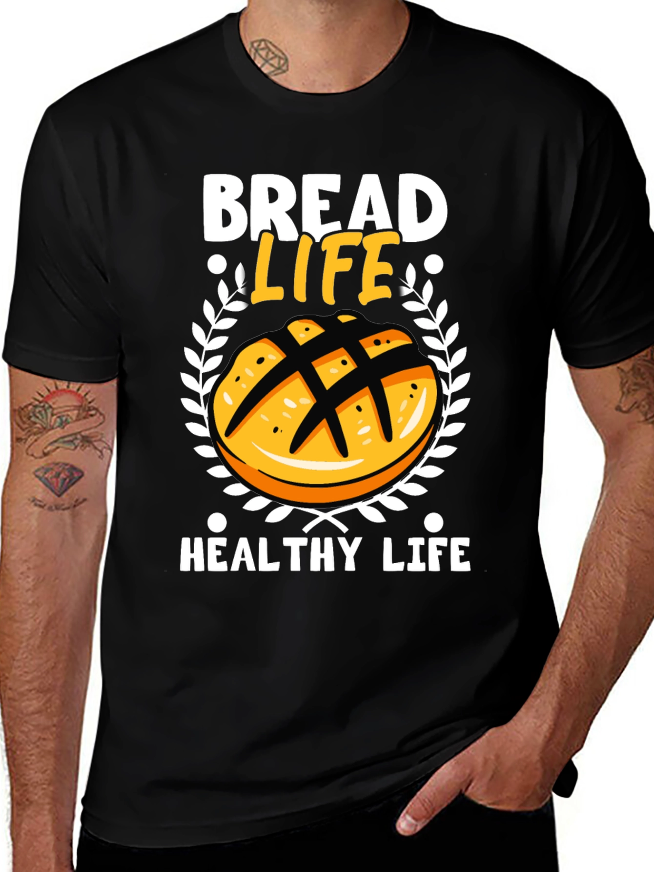Variant 25 of Bread Life T-Shirt - Healthy Foodie Tee
