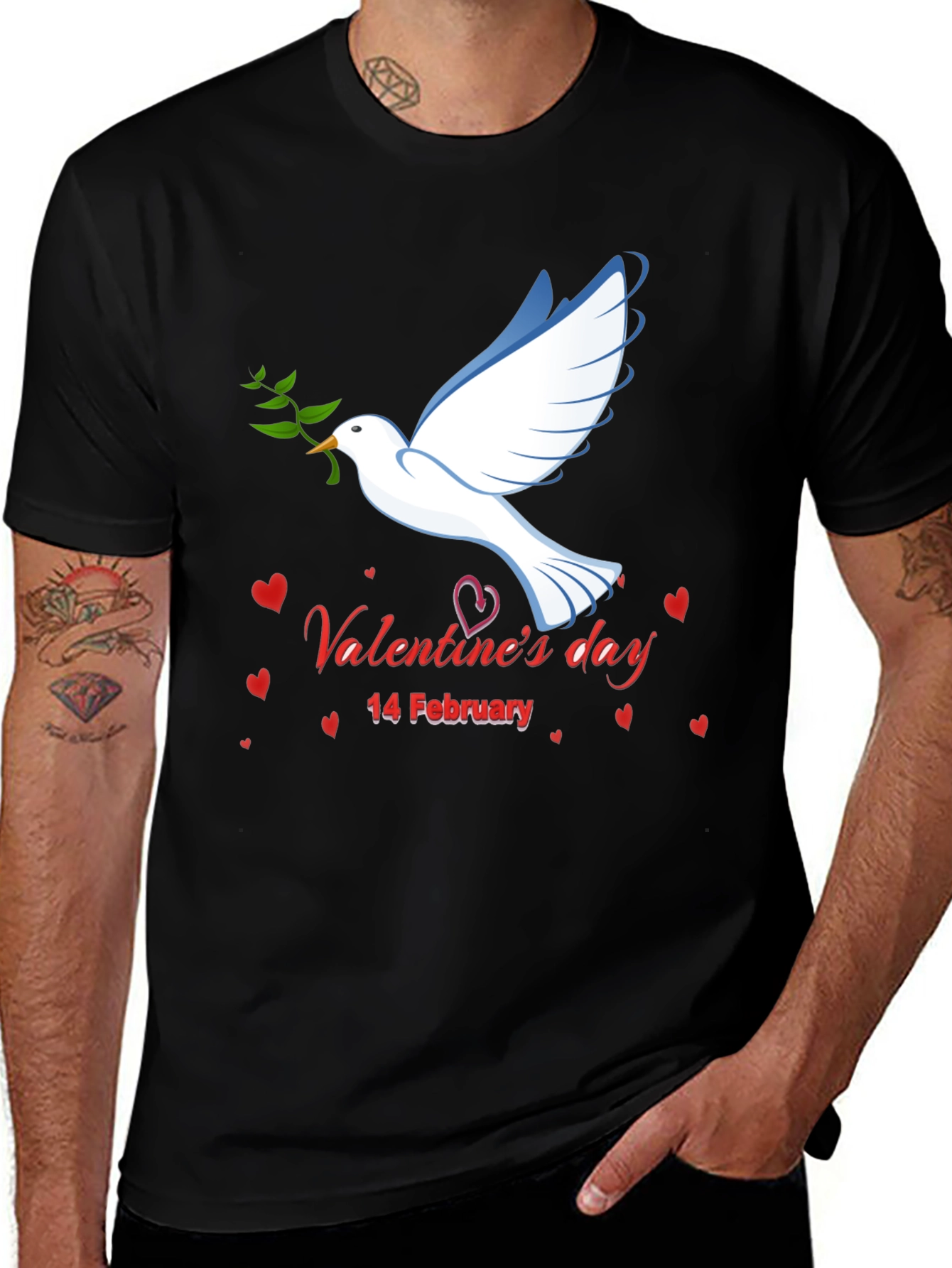Valentine's Day Dove Graphic T-Shirt