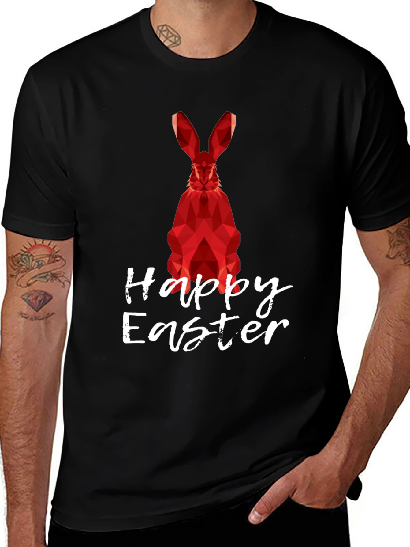 Happy Easter Bunny Geometric T-Shirt