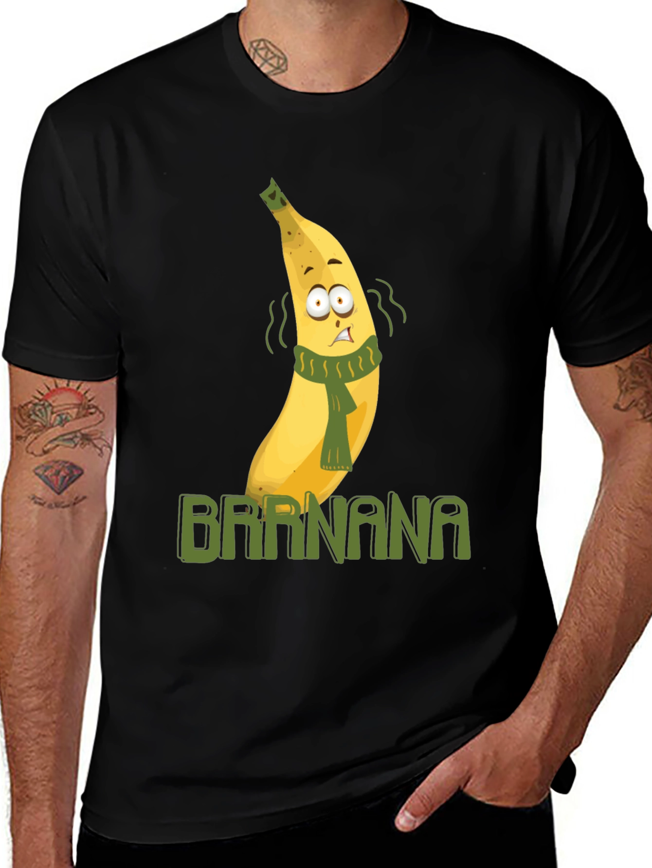 Variant 30 of Brrr-nana T-Shirt - Humorous Cartoon Fruit Design