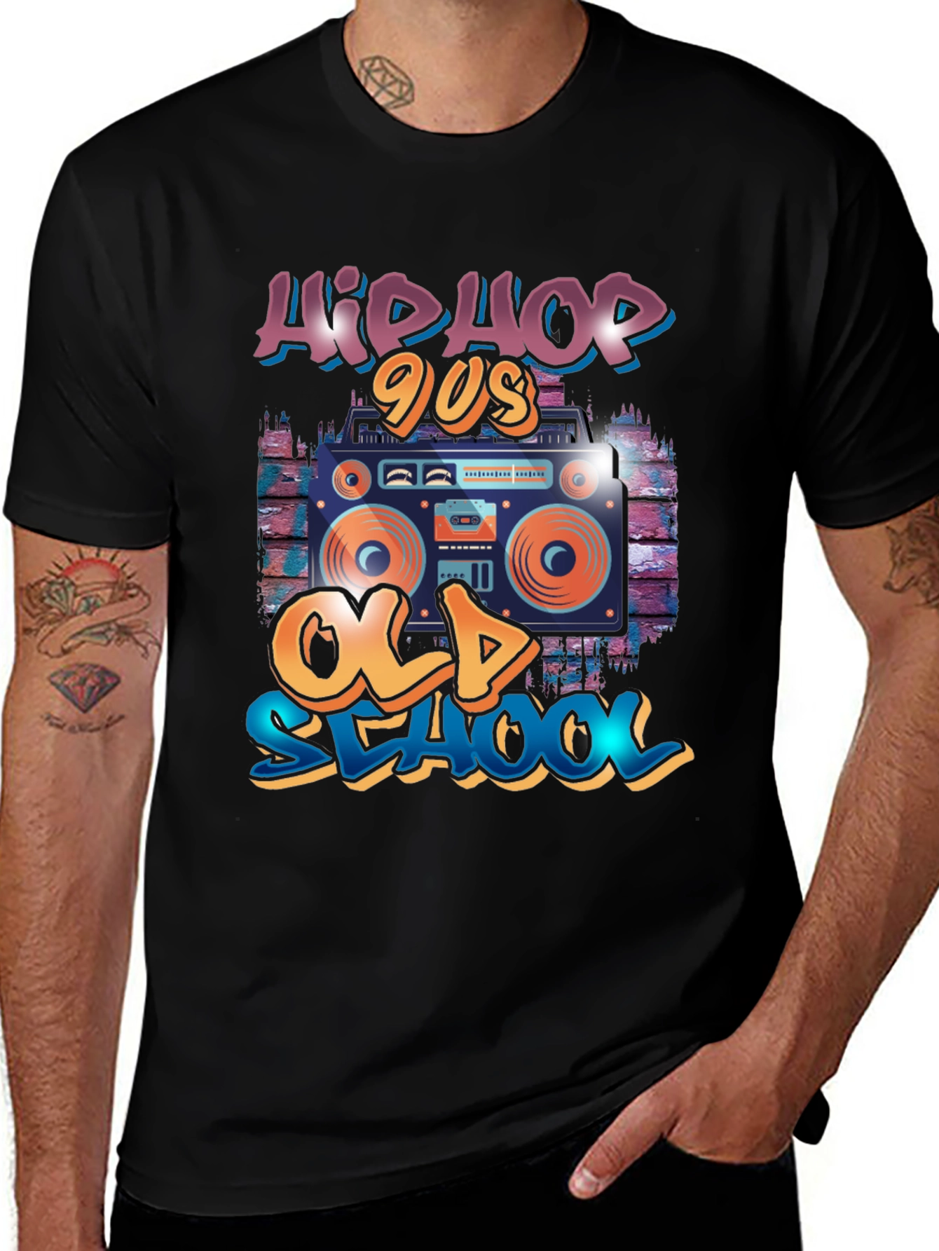Variant 27 of Hip Hop 90s Old School Graphic T-Shirt