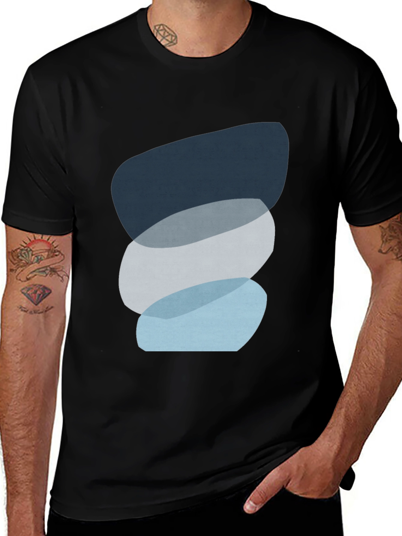 Variant 23 of Abstract Stacking Stone Graphic Tee