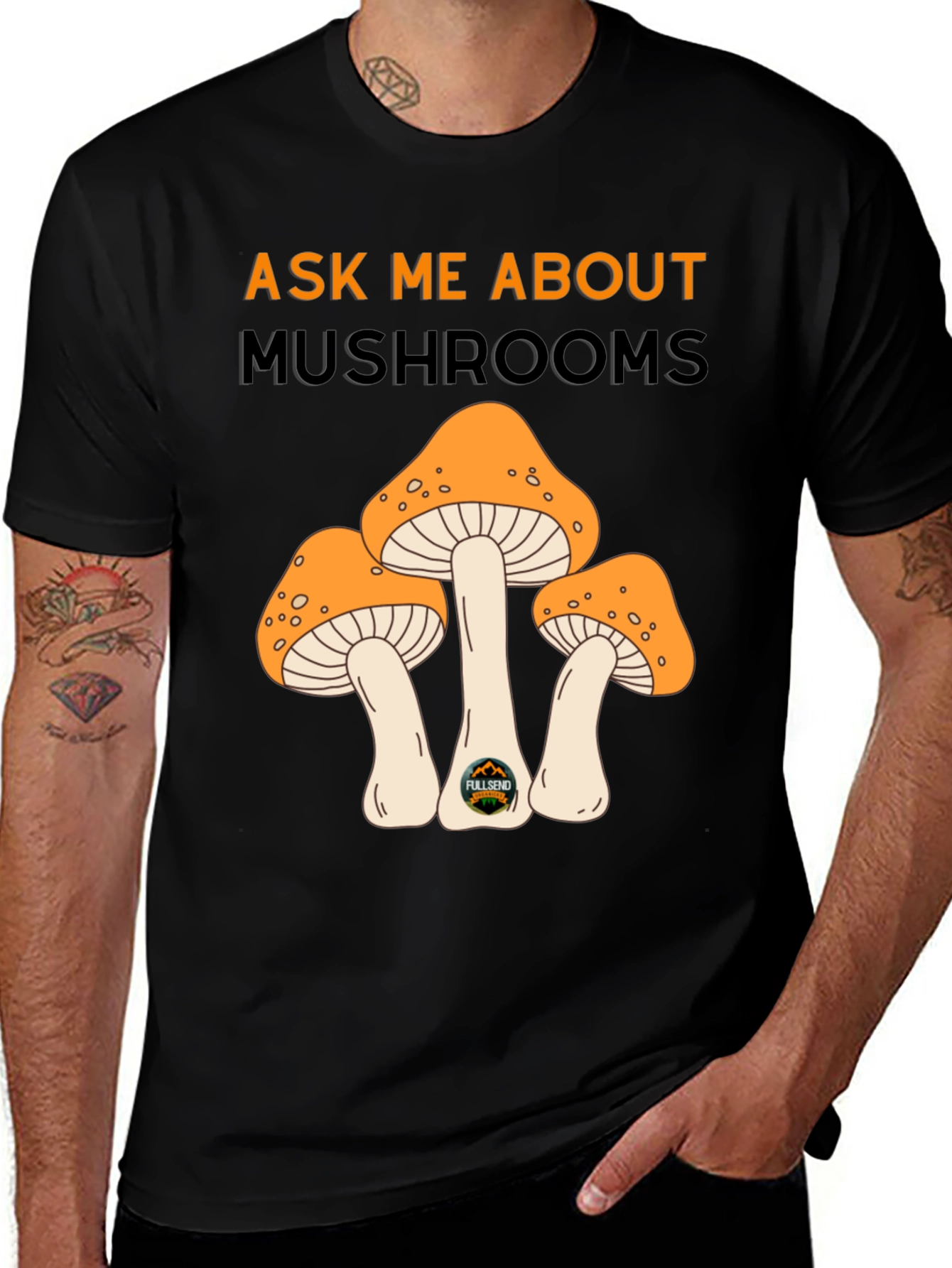 Variant 19 of Mushroom Graphic Tee - Ask Me About Mushrooms!