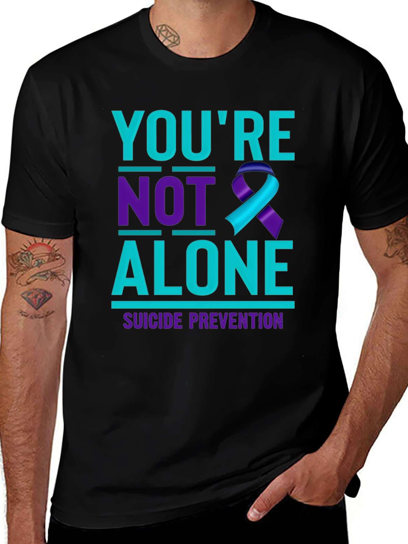 Variant 27 of You're Not Alone Suicide Prevention T-Shirt