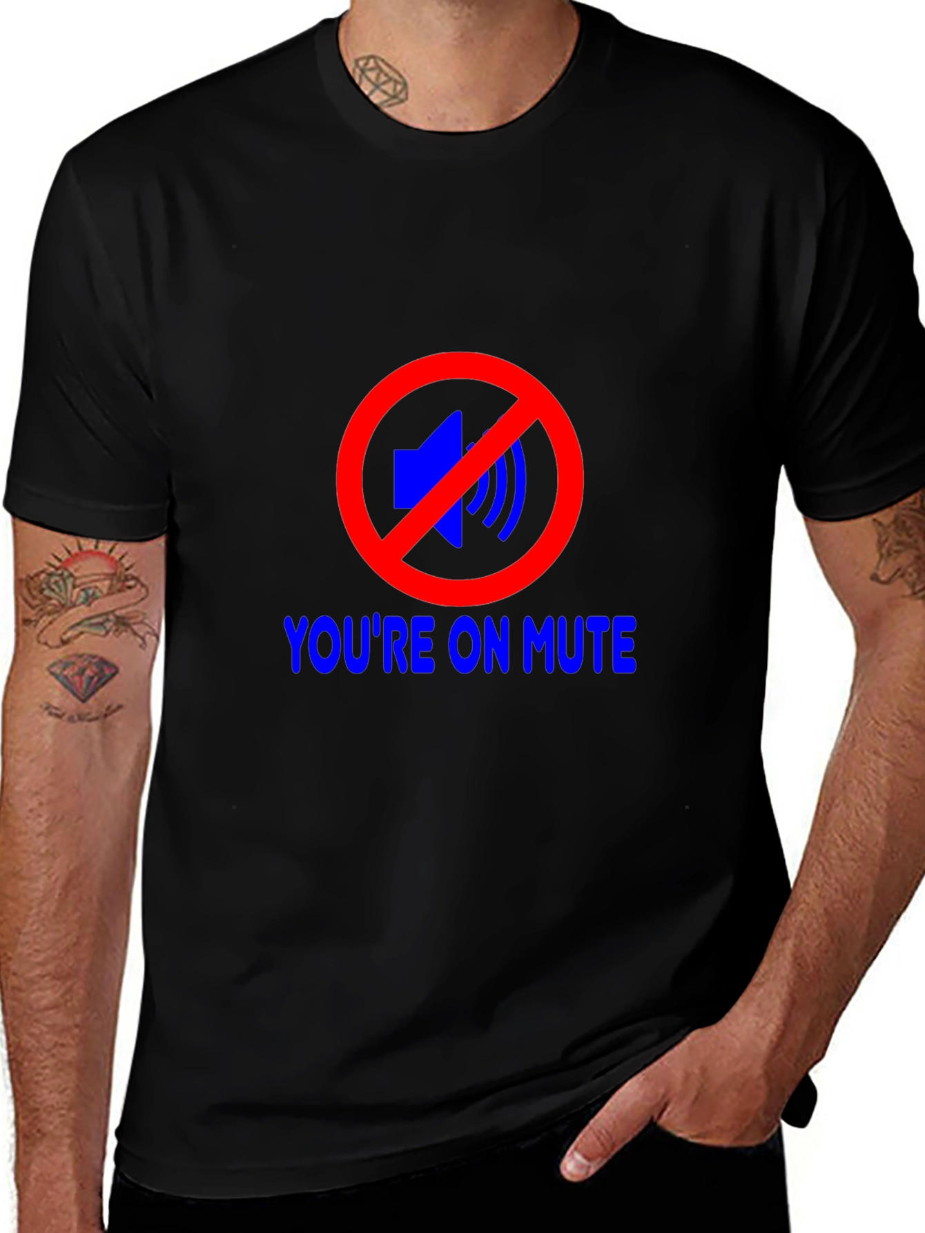 Variant 16 of You're On Mute Graphic Tee - Black