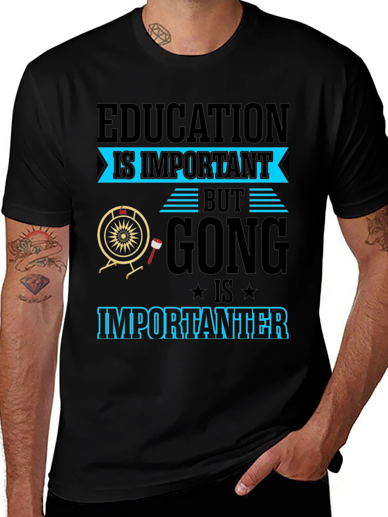 Variant 9 of Education vs Gong Men's Graphic Tee