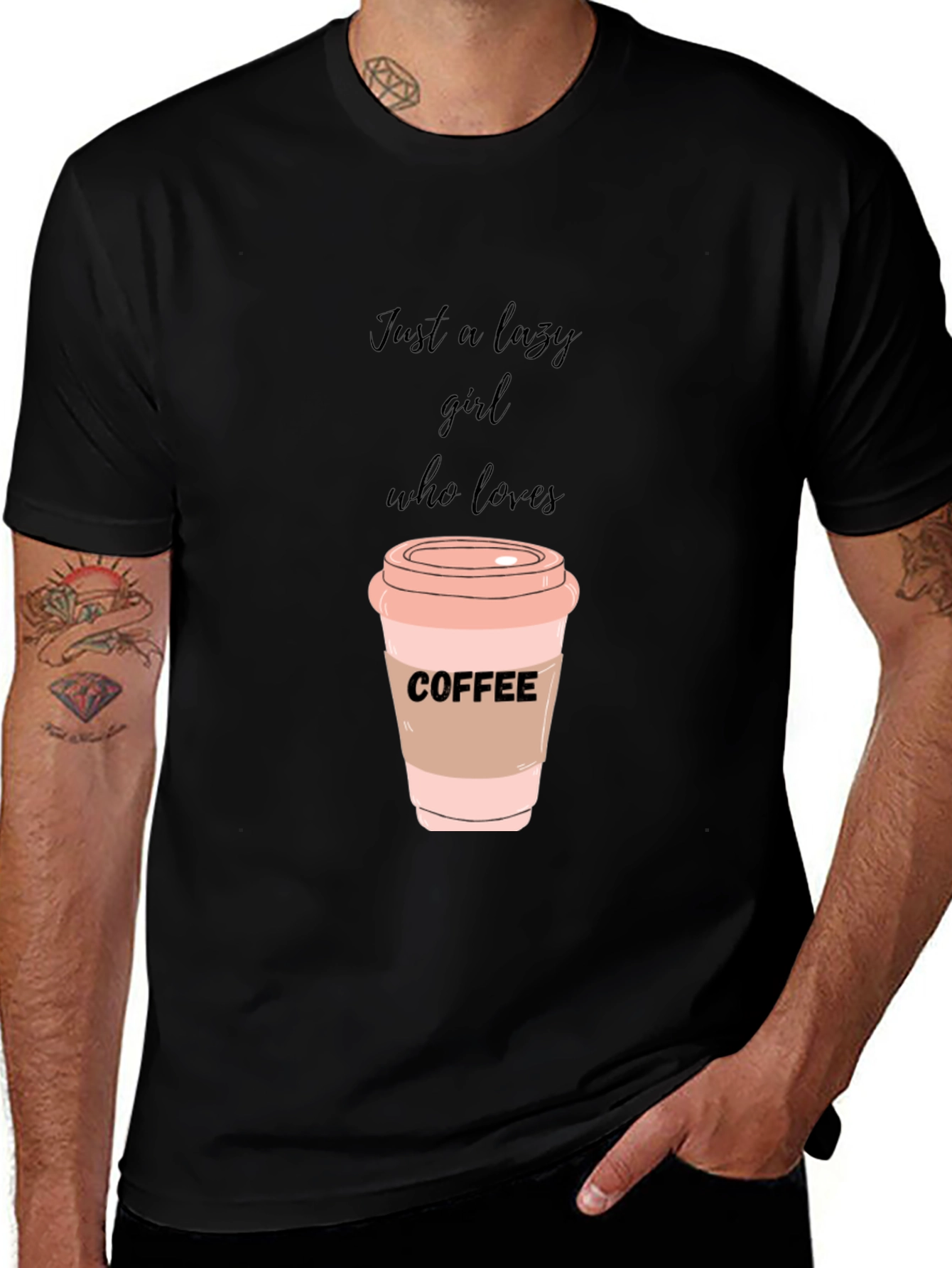 Variant 19 of Lazy Girl Coffee Lover T-Shirt