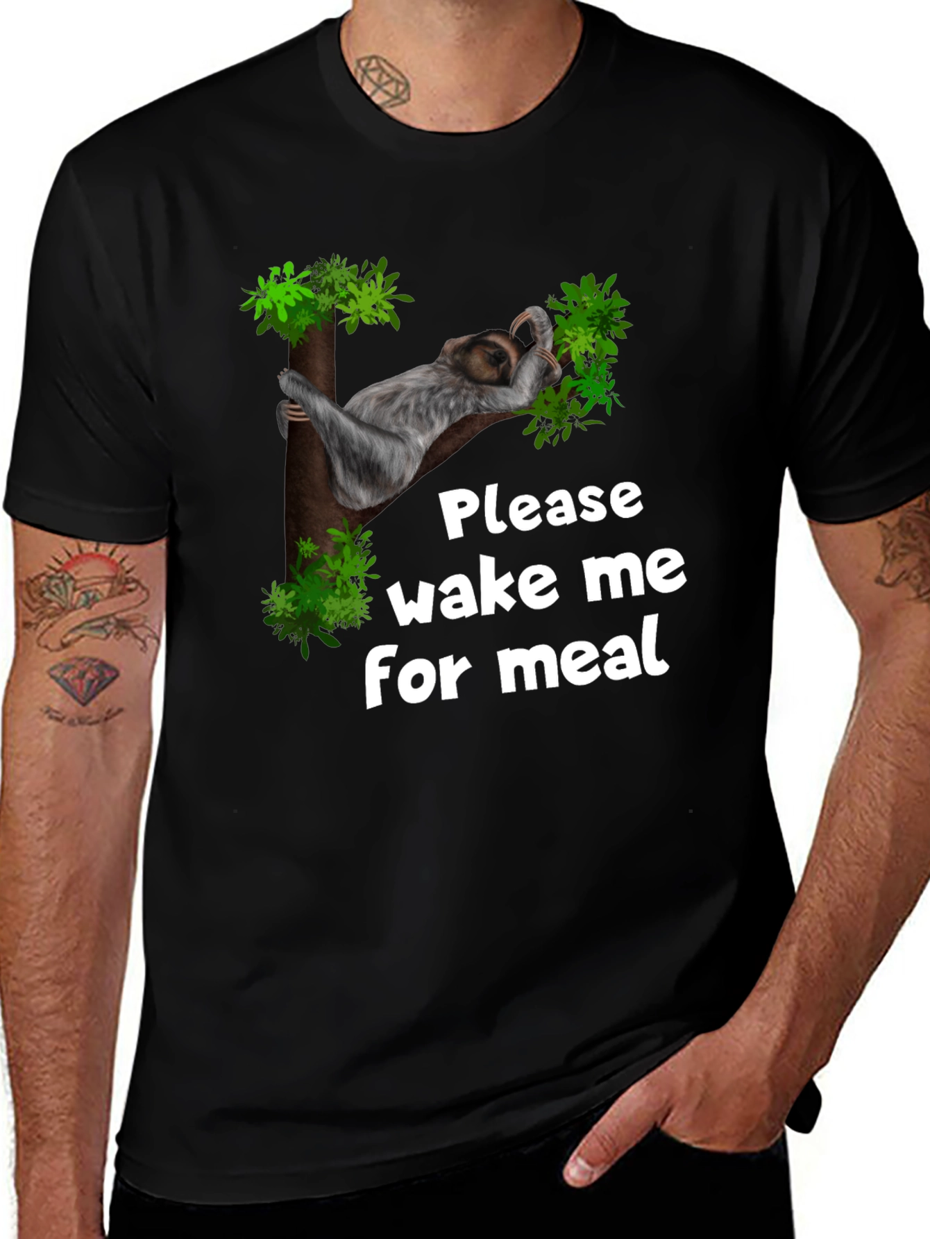 Variant 29 of Wake Me For Meal Sloth Graphic Tee