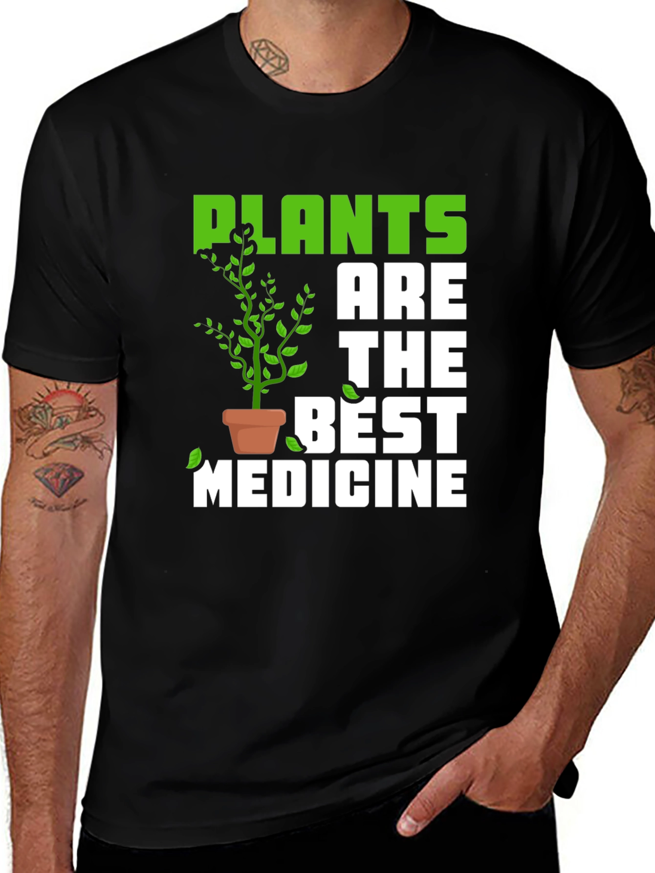 Plants are the Best Medicine Graphic T-Shirt