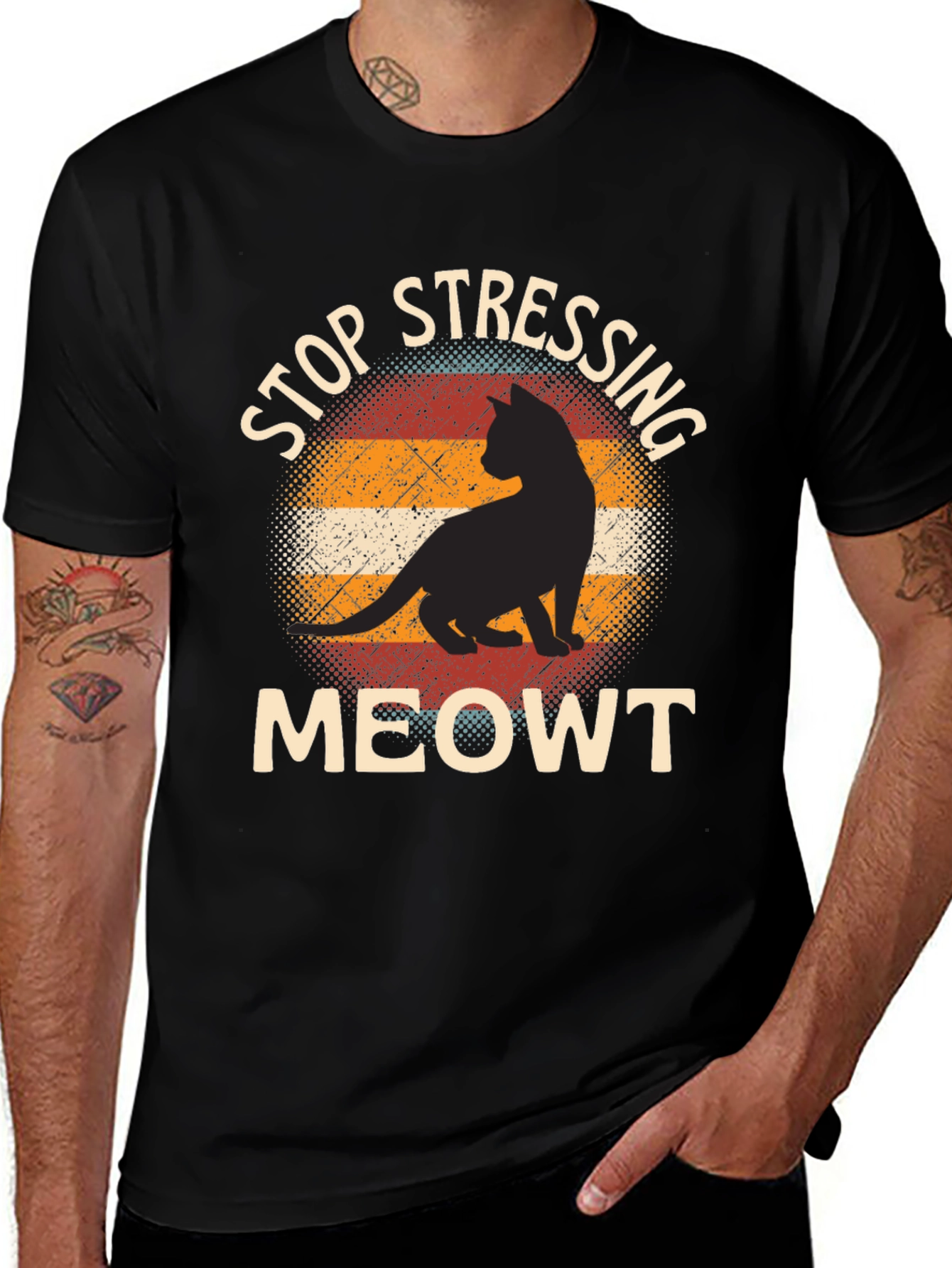Variant 14 of Stop Stressing Meowt Cat T-Shirt - Funny Cat Lover Tee