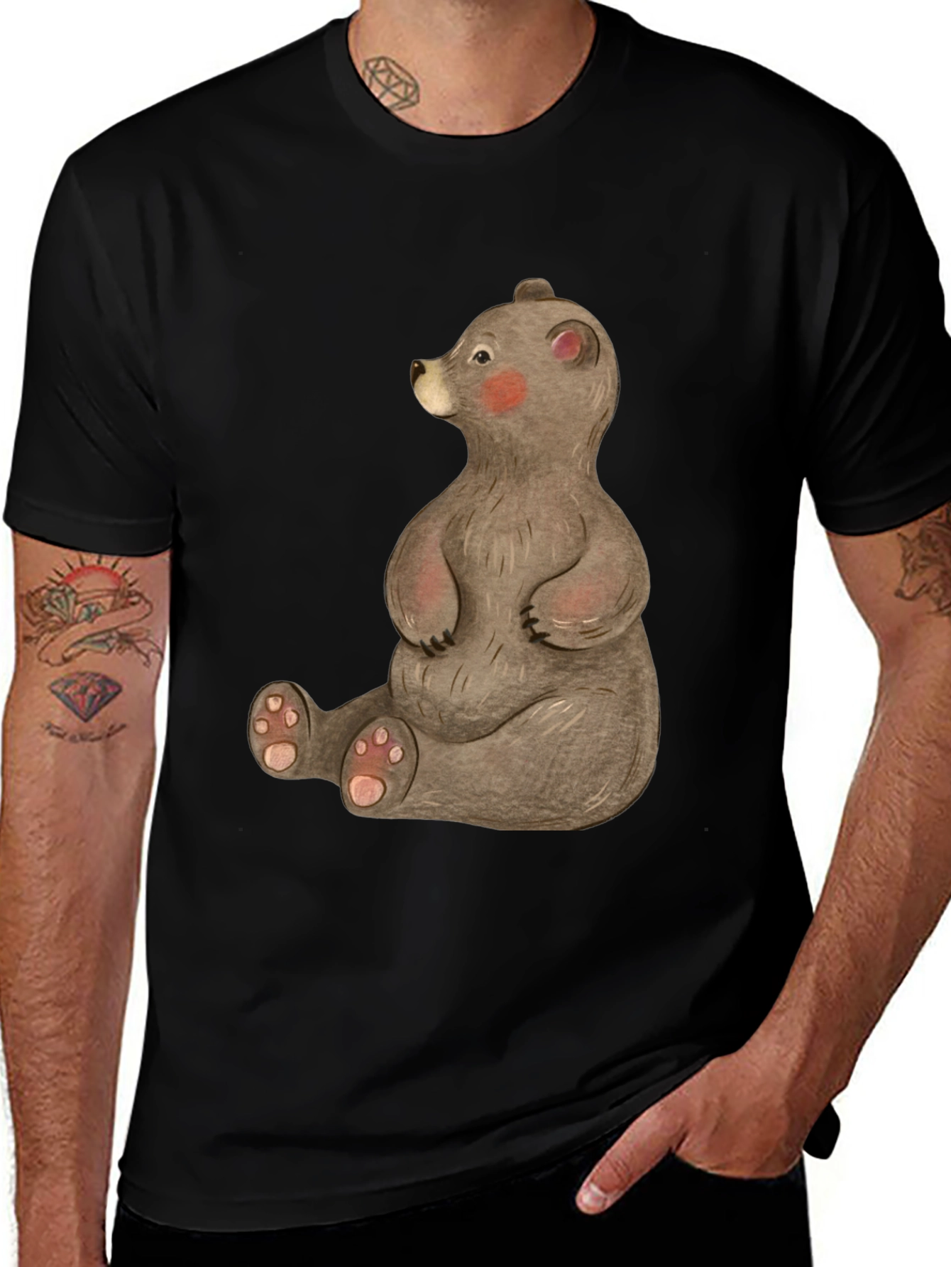 Variant 25 of Cute Bear Graphic Tee - Soft Cotton Blend T-Shirt