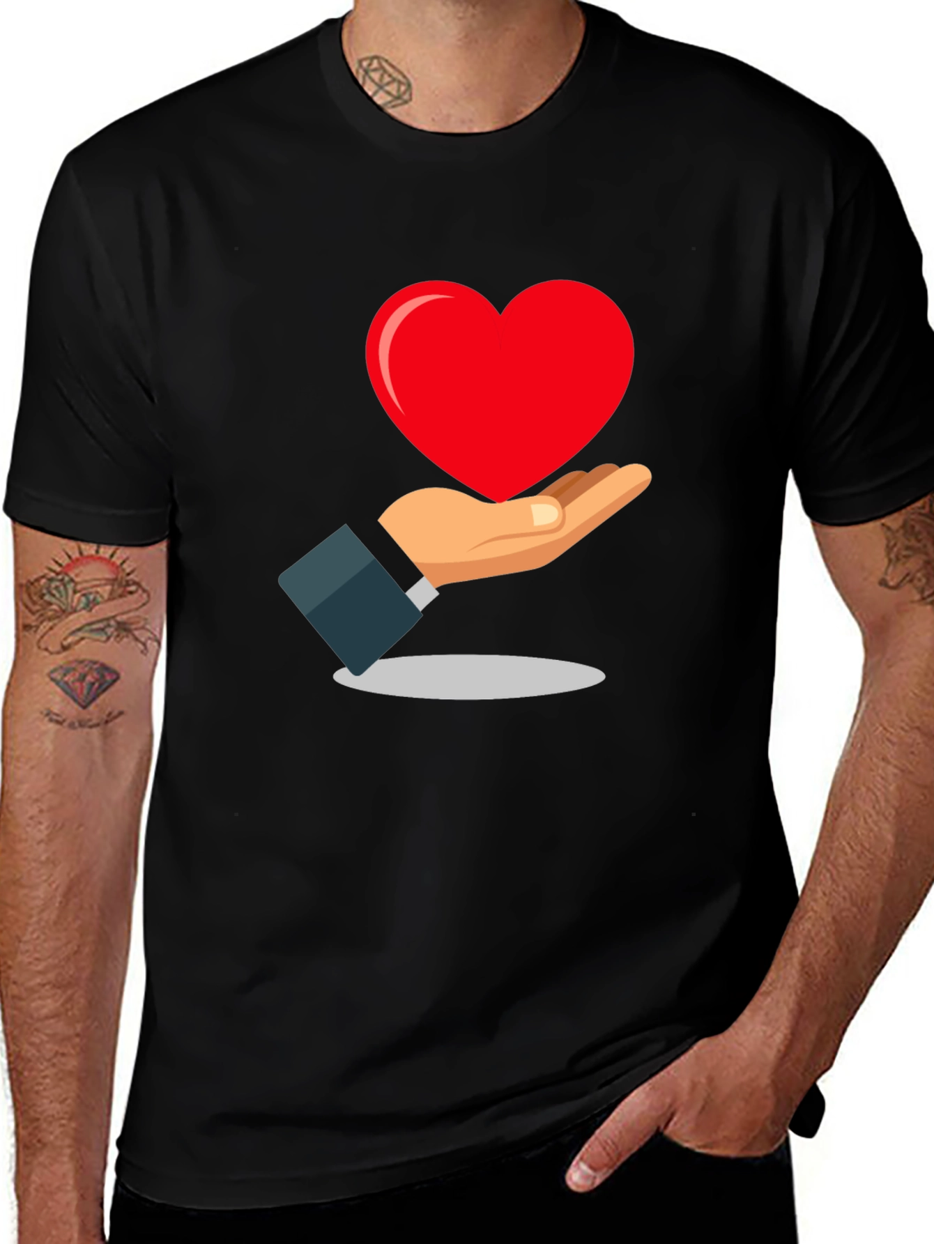 Variant 27 of Heart in Hand Graphic Tee - Love & Giving