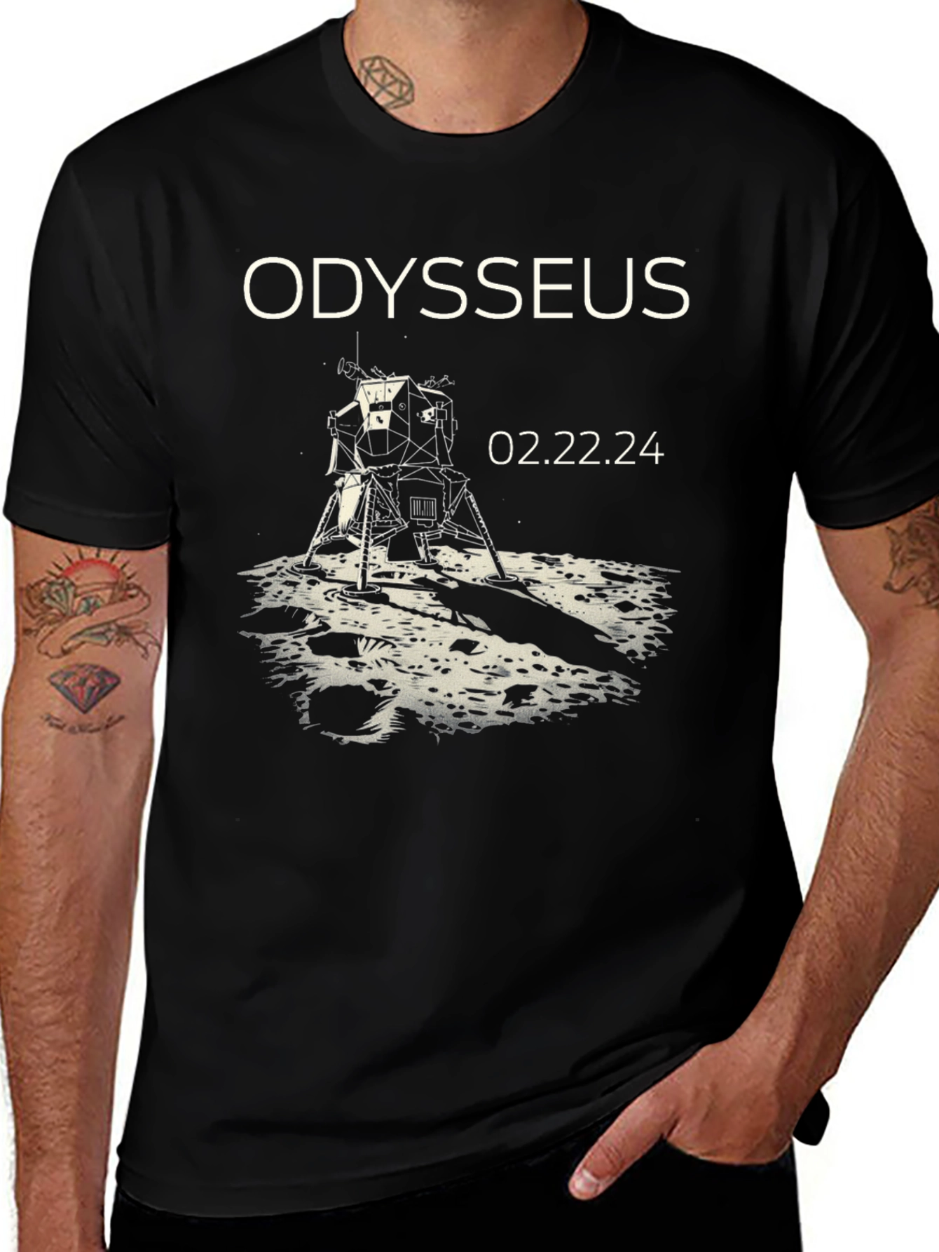 Odysseus Moon Landing T-Shirt - 02.22.24
