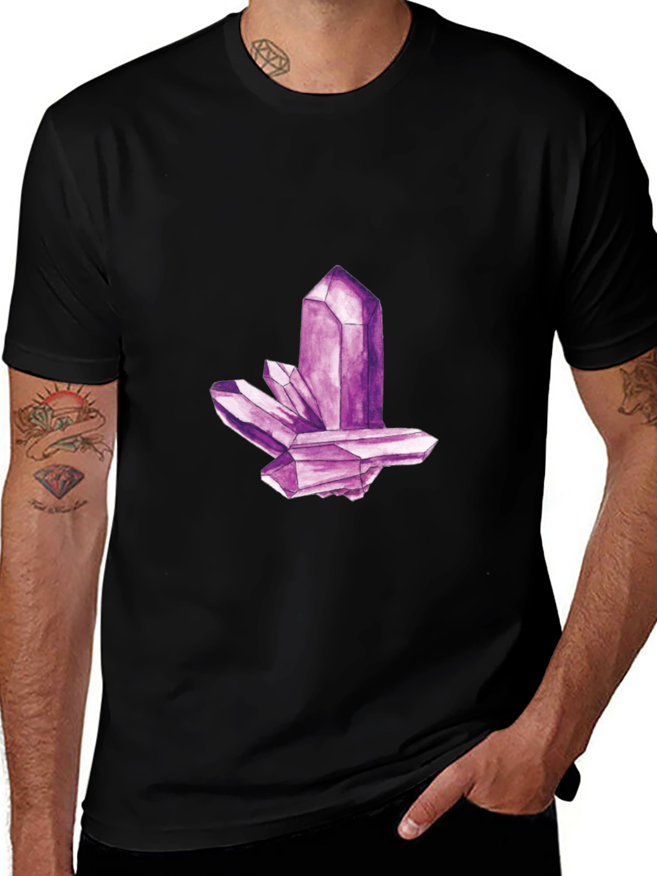Variant 20 of Amethyst Crystal Graphic T-Shirt - Unisex