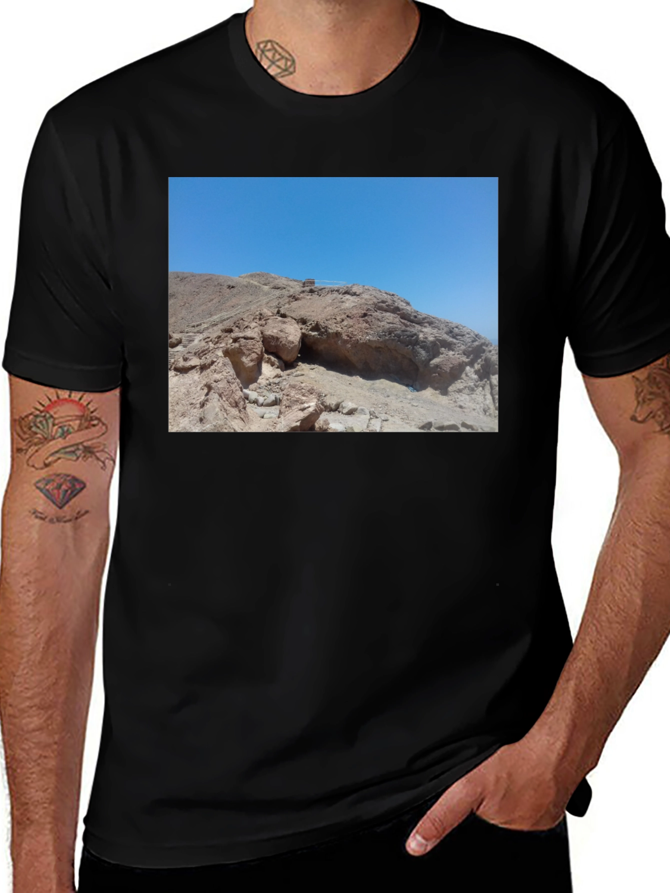 Variant 22 of Rocky Desert Scene Black T-Shirt
